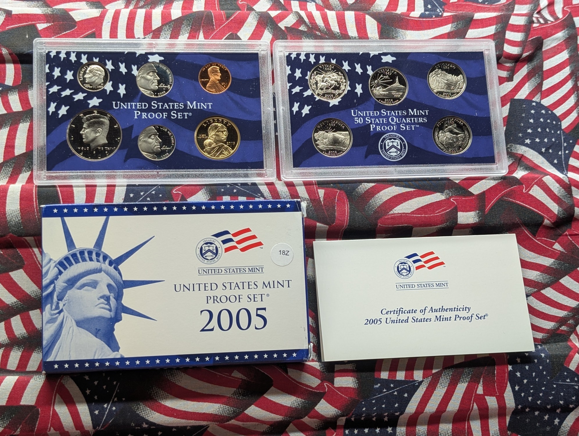 2005-S Proof U.S. Mint Set with 2006 State Quarters and Sacagawea Dollar in OGP w/ COA - Incorrect State Quarter Set