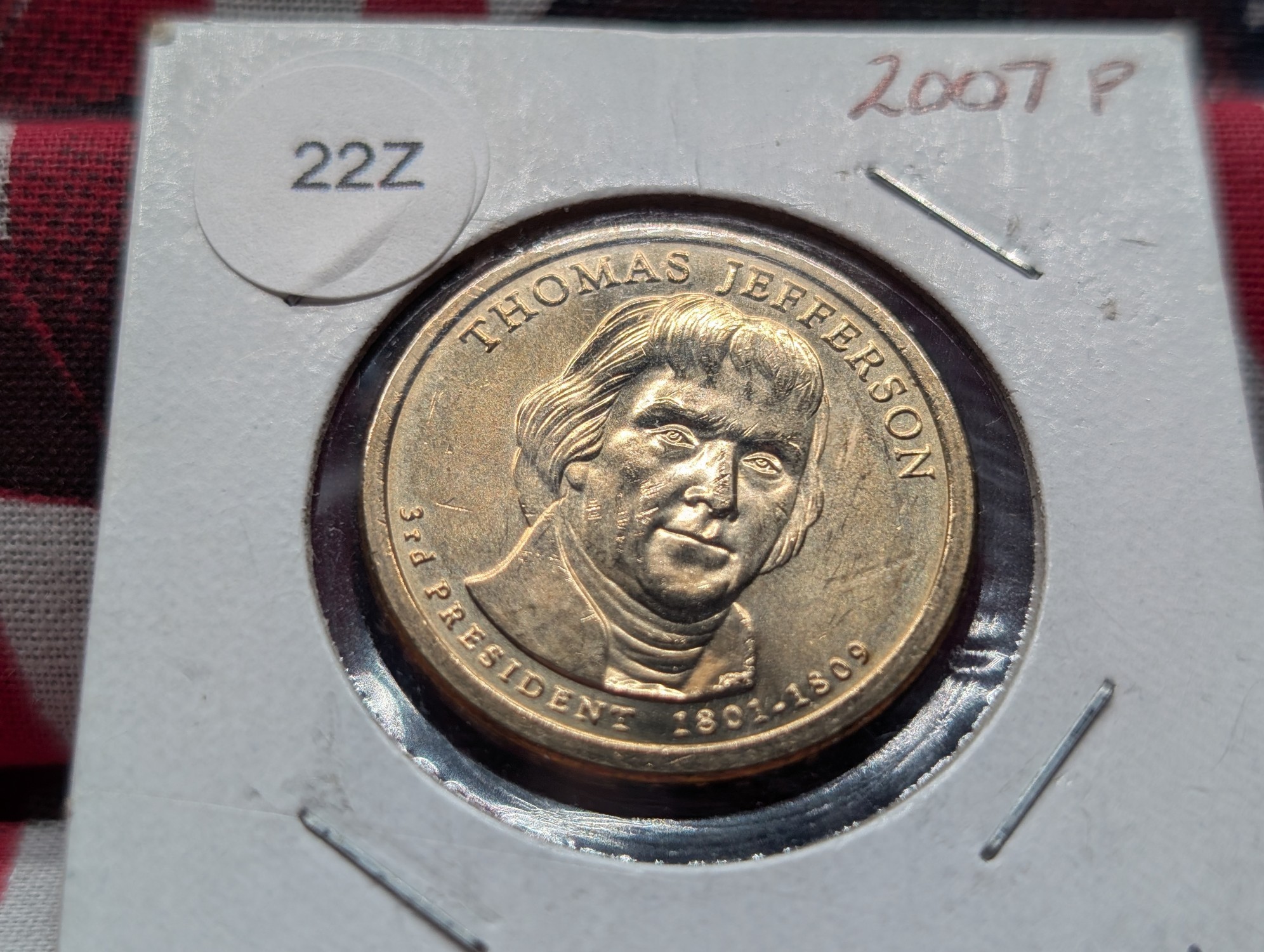 2007-P Thomas Jefferson & 2009-P James Polk Presidential Dollars