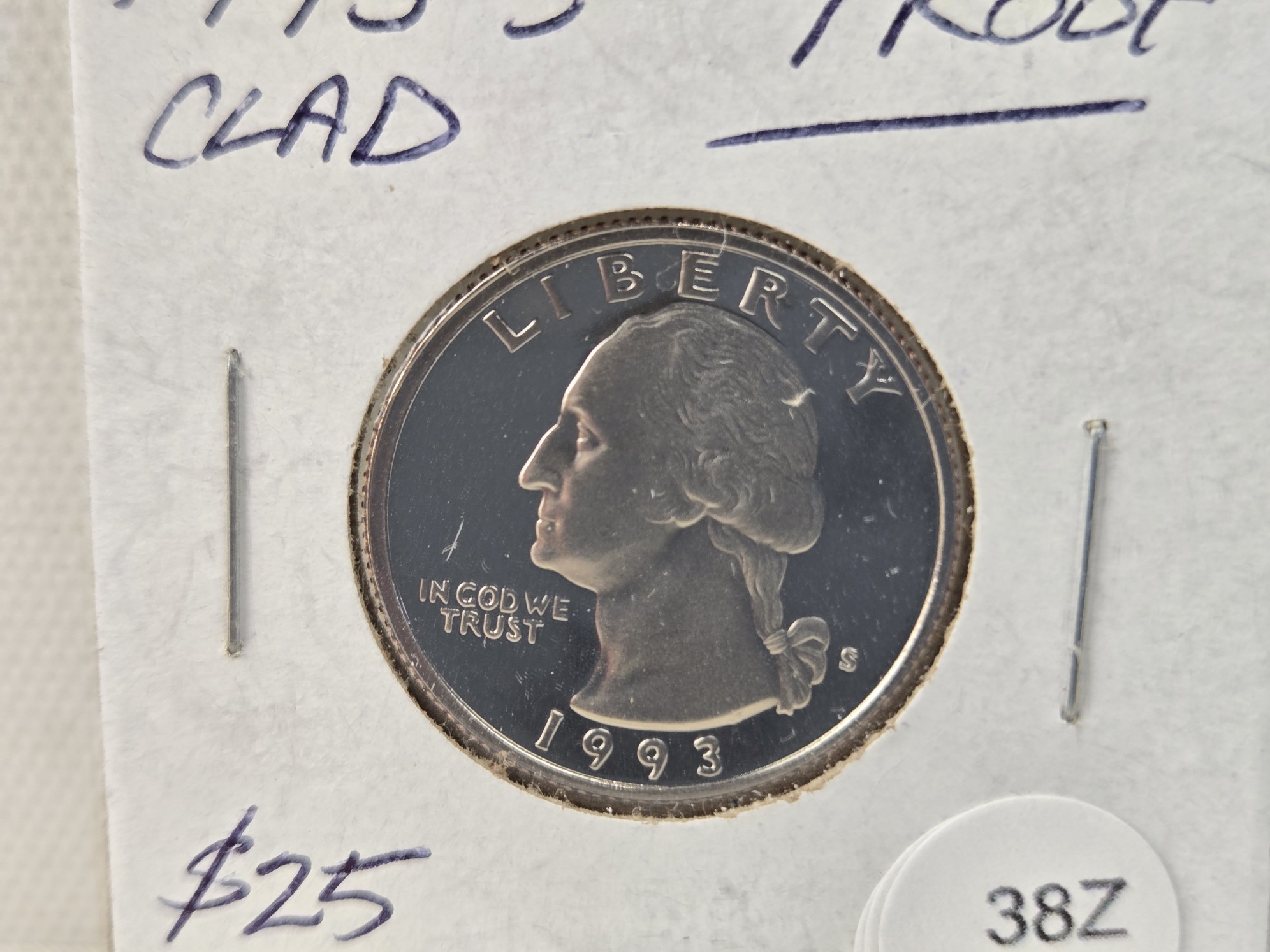 1993-S Clad "Proof" Washington Quarter