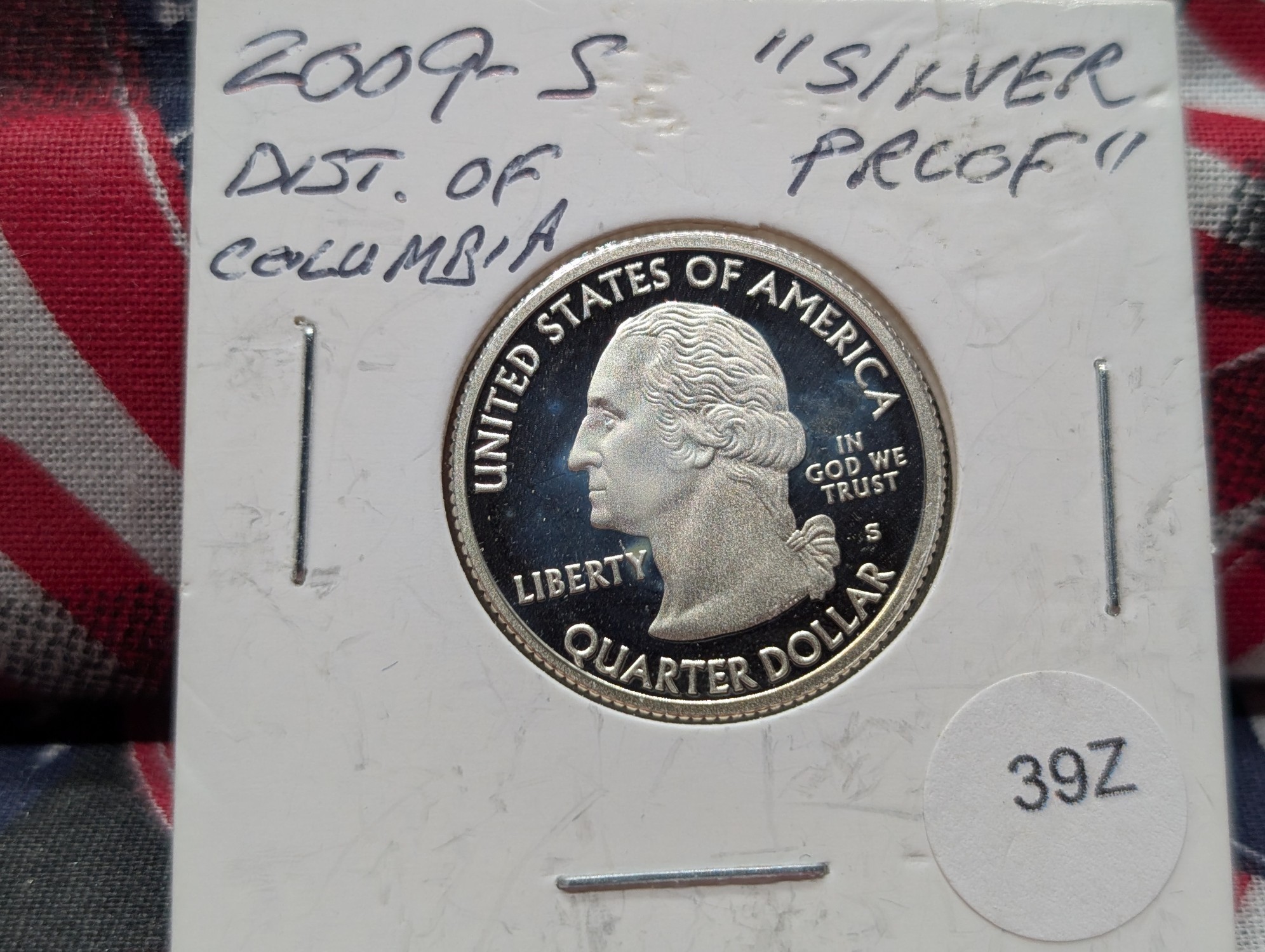 2009-S Proof 90% Silver U.S. Territory District of Columbia Quarter