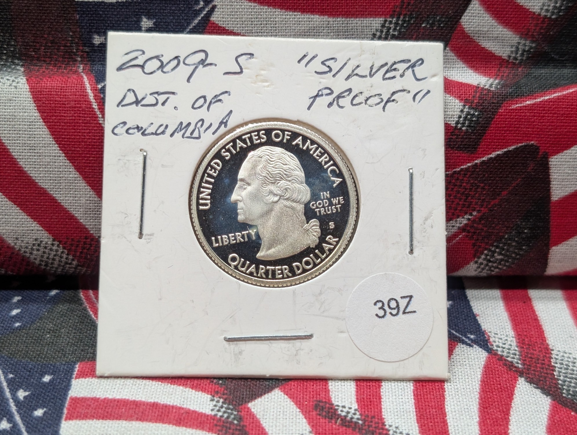 2009-S Proof 90% Silver U.S. Territory District of Columbia Quarter