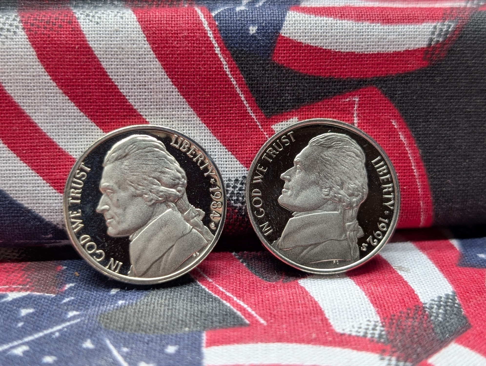 1984-S & 1992-S "Proof" Jefferson Nickels