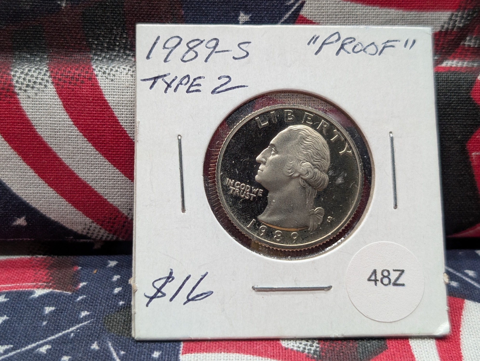 1989-S Type 2 "Proof" Washington Quarter