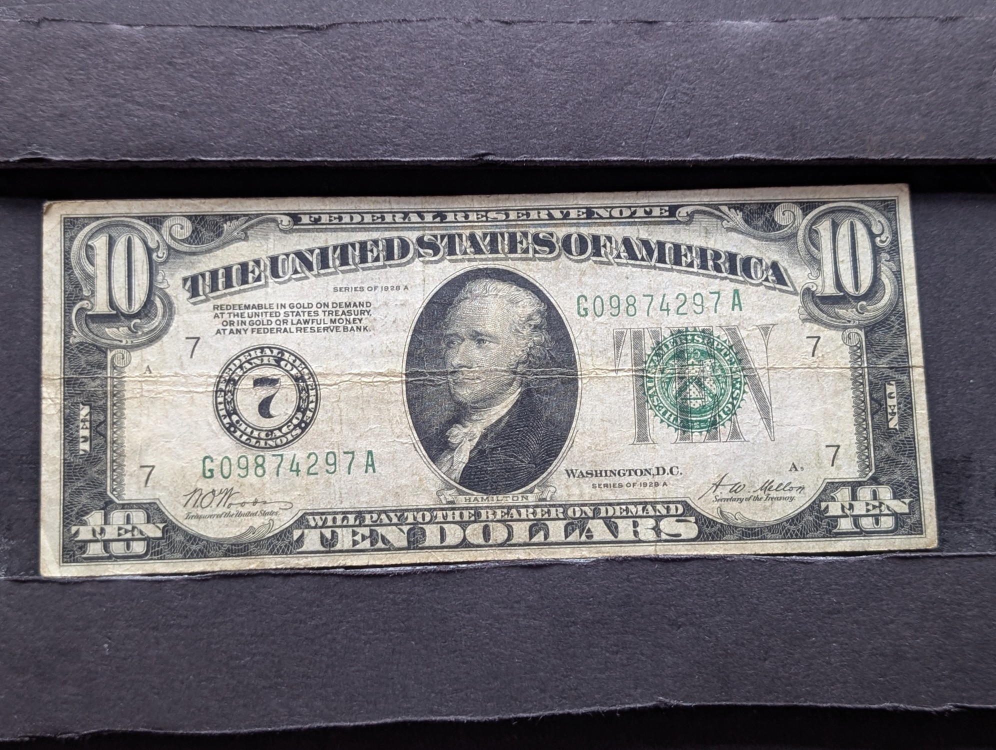 1928 A Series $10 Federal Reserve Note - Nice Circ