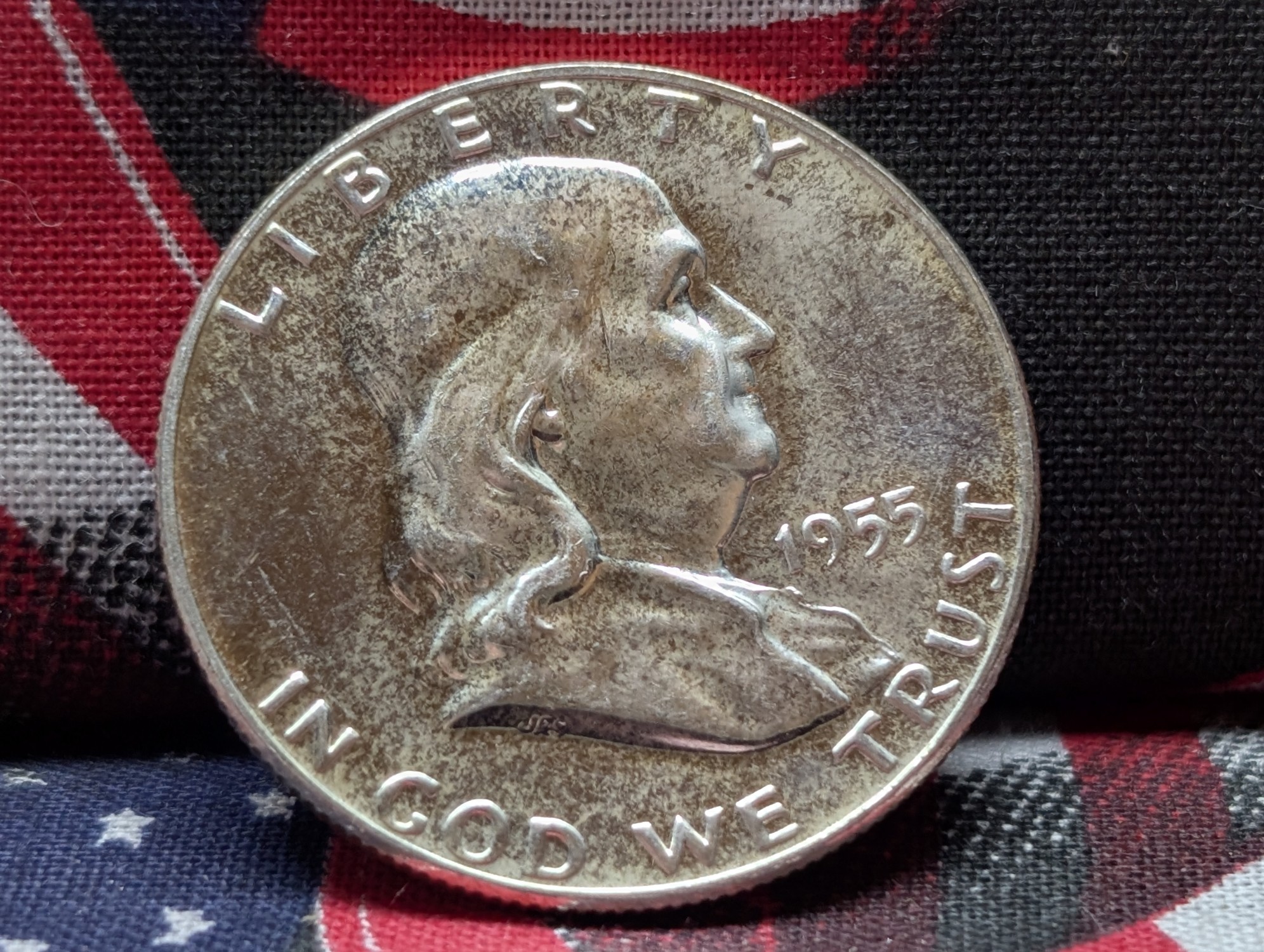 1955 PROOF Franklin 90% SILVER Half-Dollar - Scarce Date Proof!!