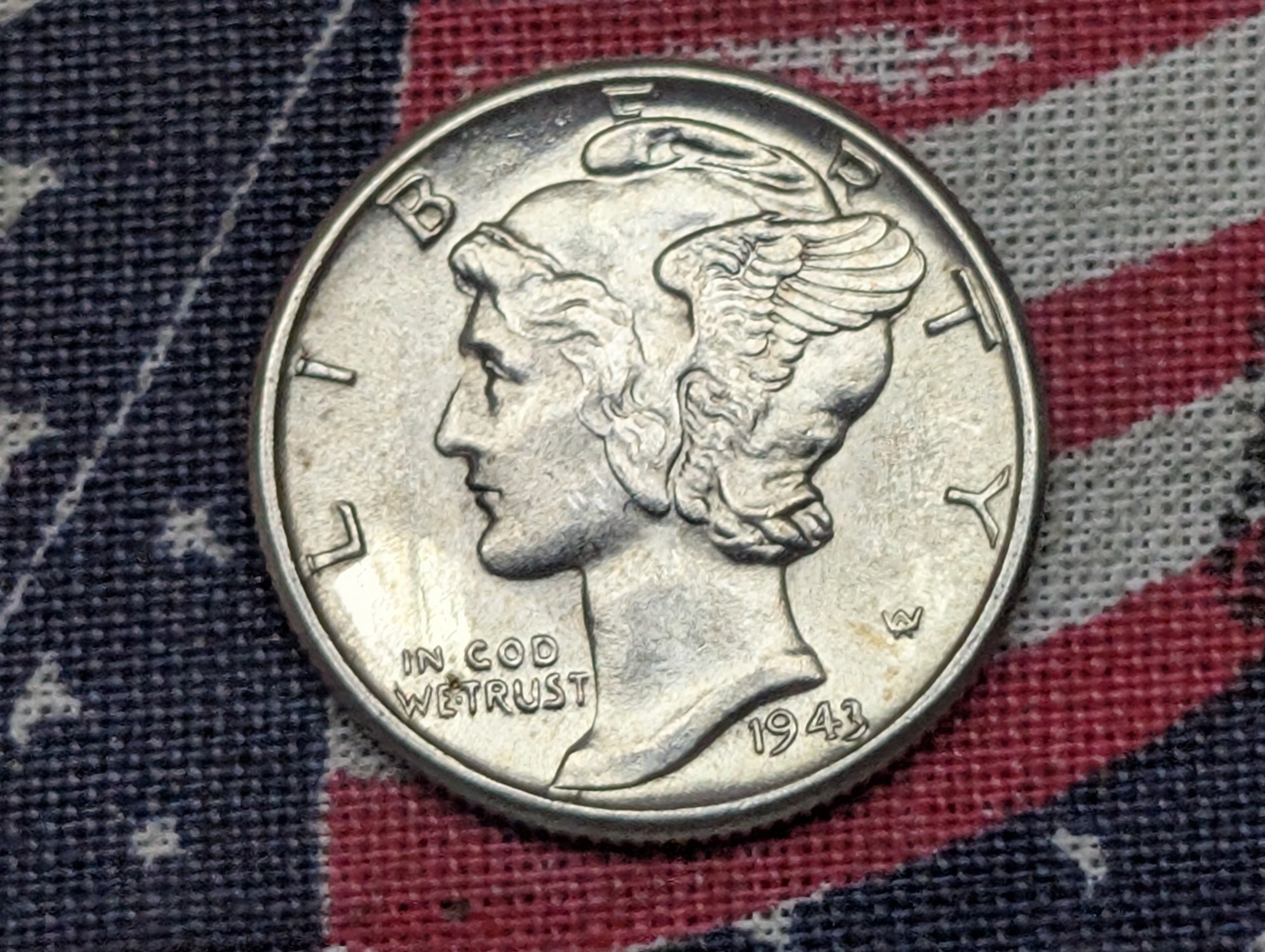BU - 1943 Mercury 90% Silver Dime