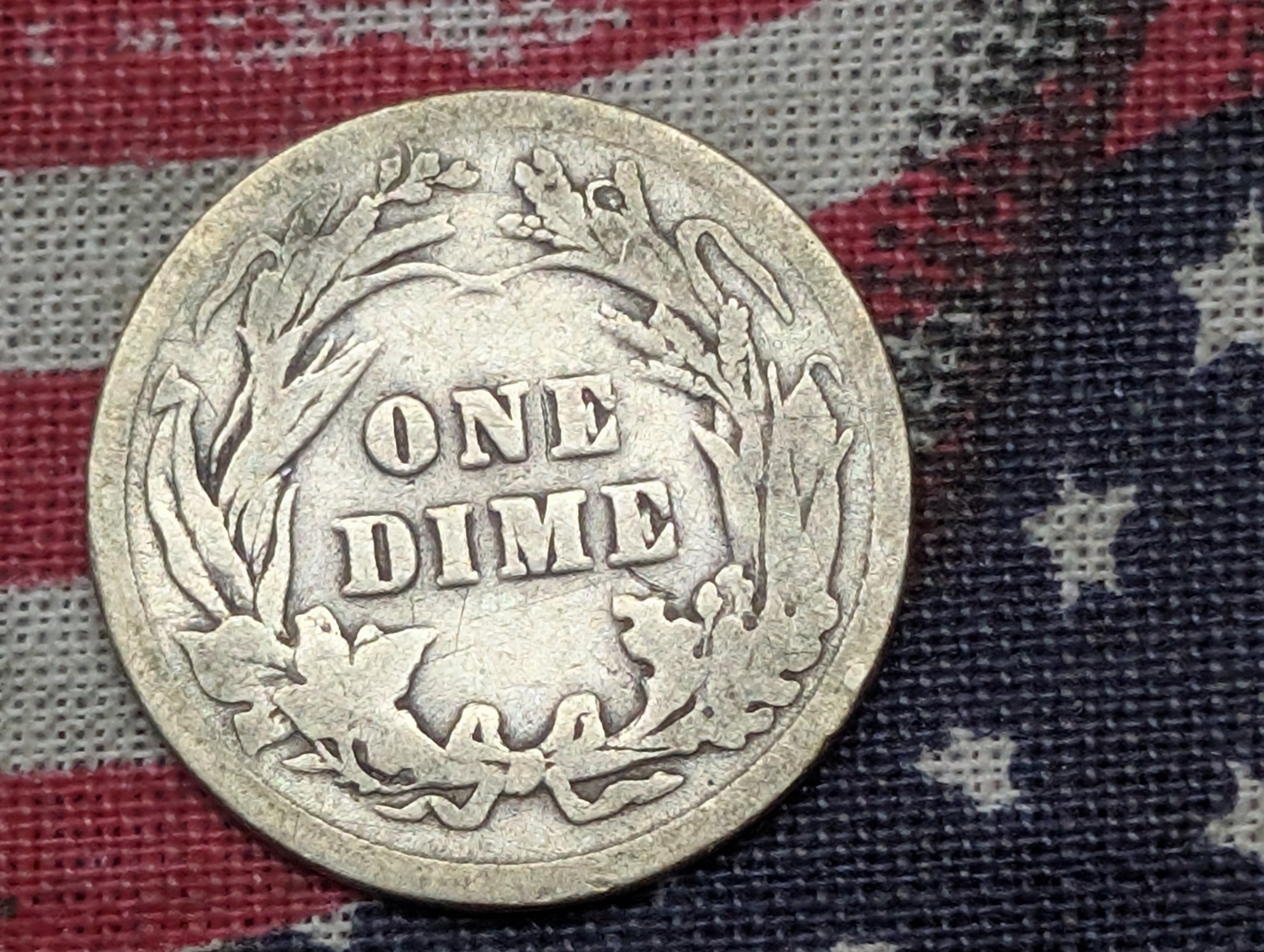 1907 Barber 90% Silver Dime