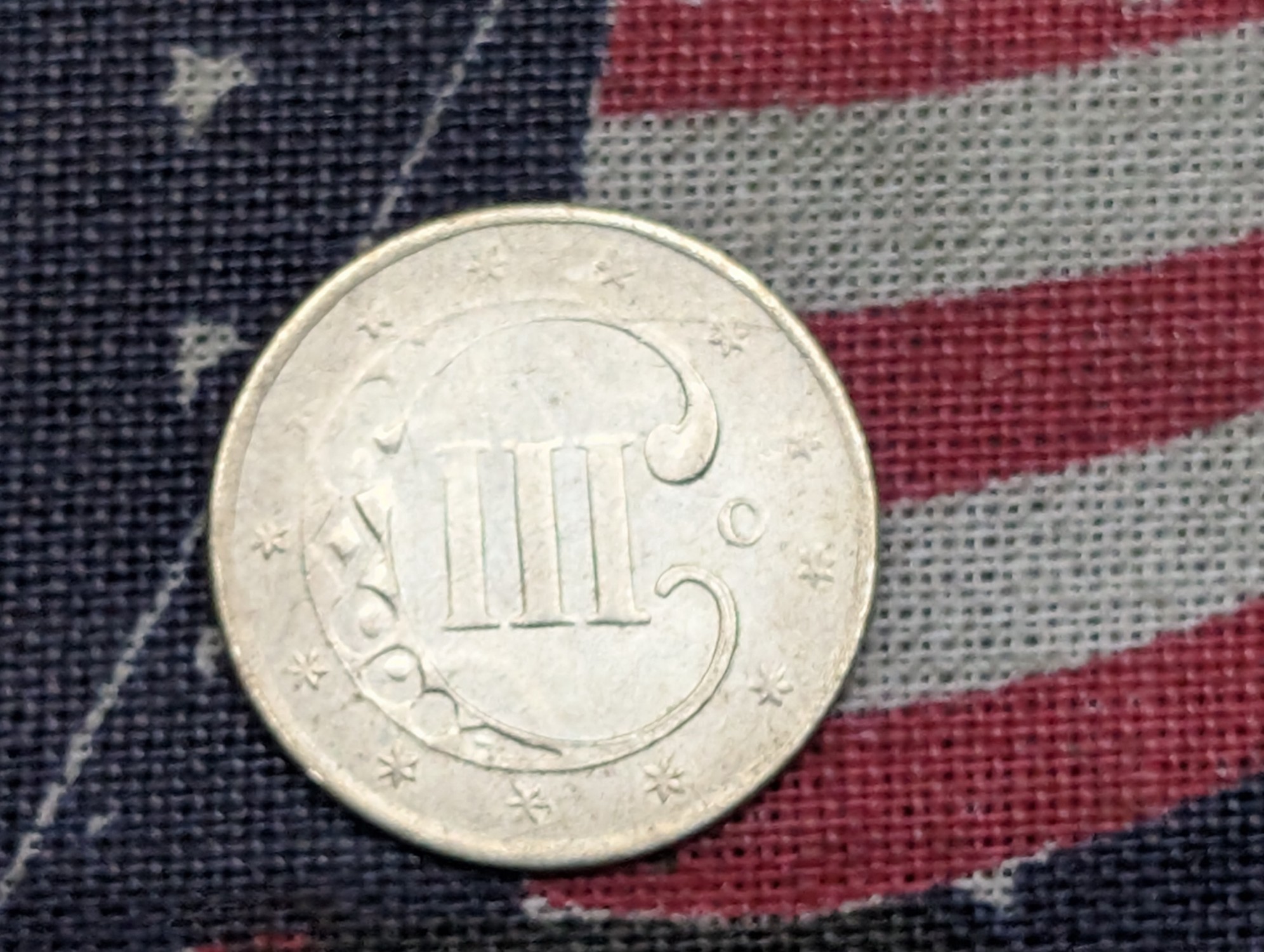 XF - 1851-O Three Cent Silver - 75% Silver