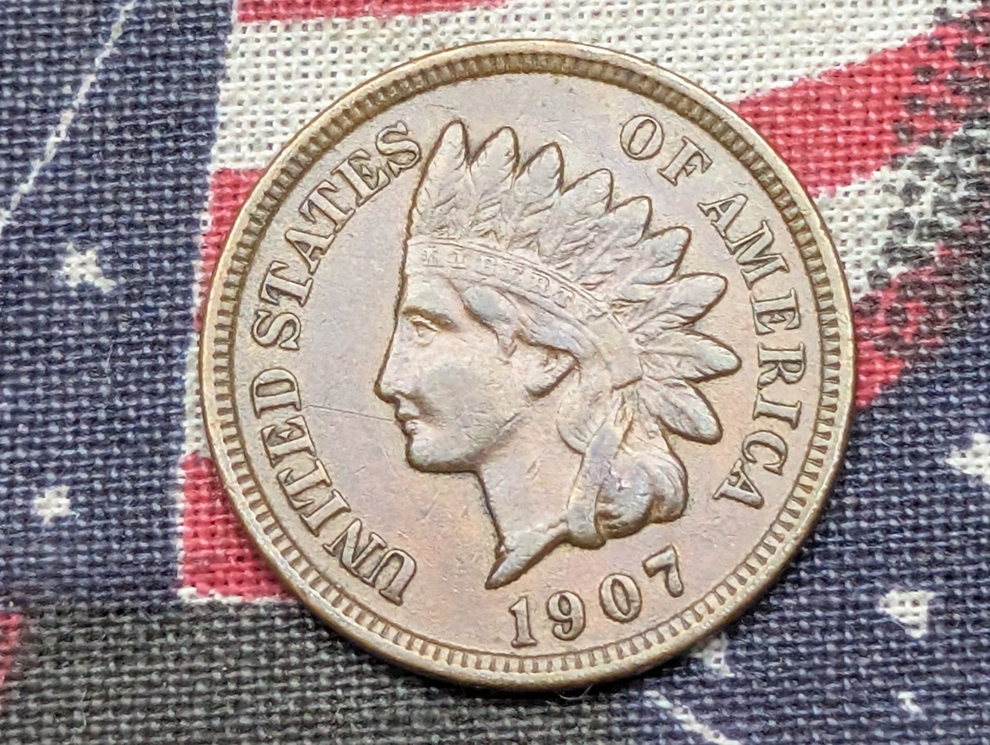 1907 Indian Head Cent - XF/AU