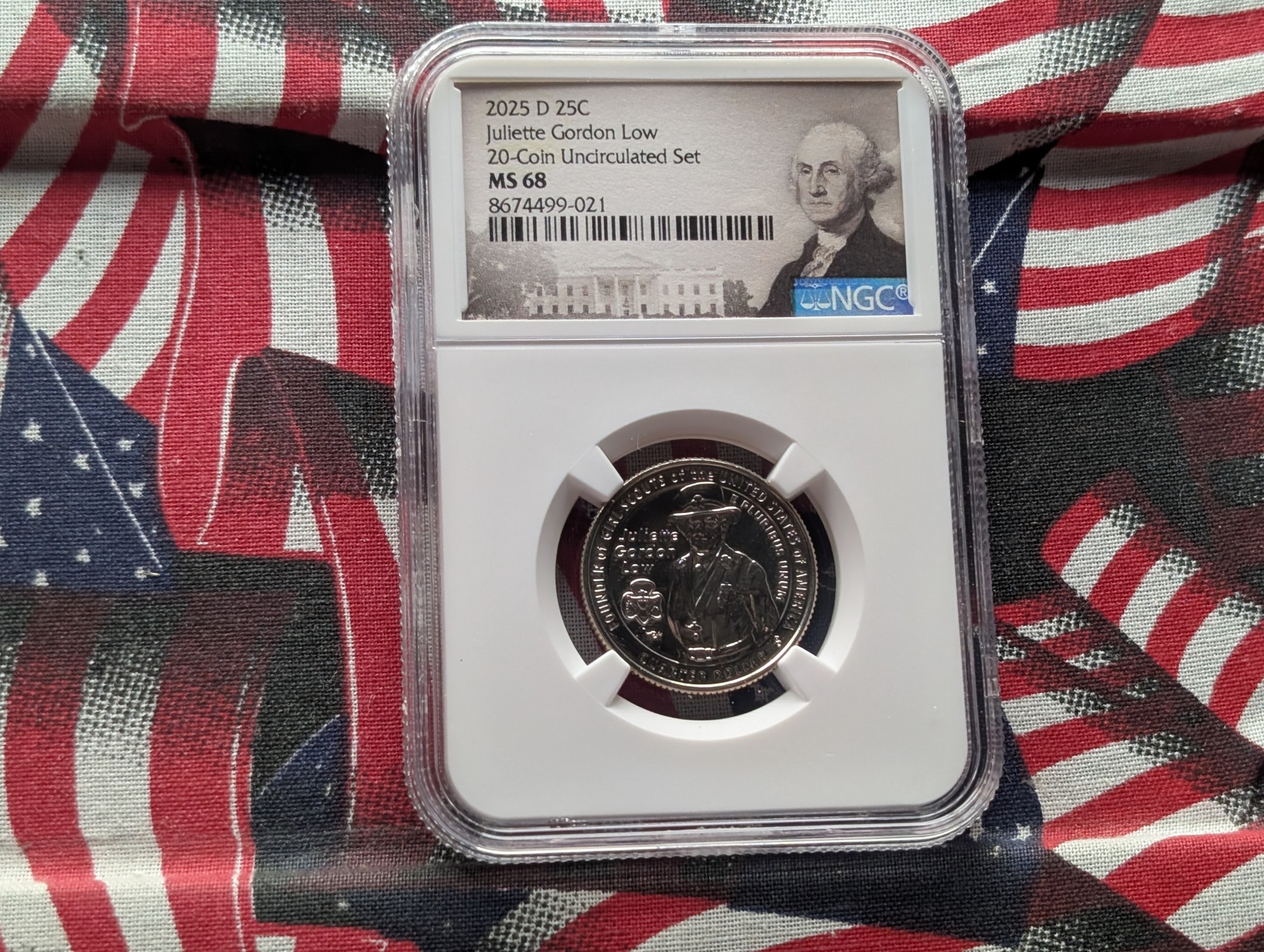 2025-D Juliette Gordon Low Quarter - NGC MS68
