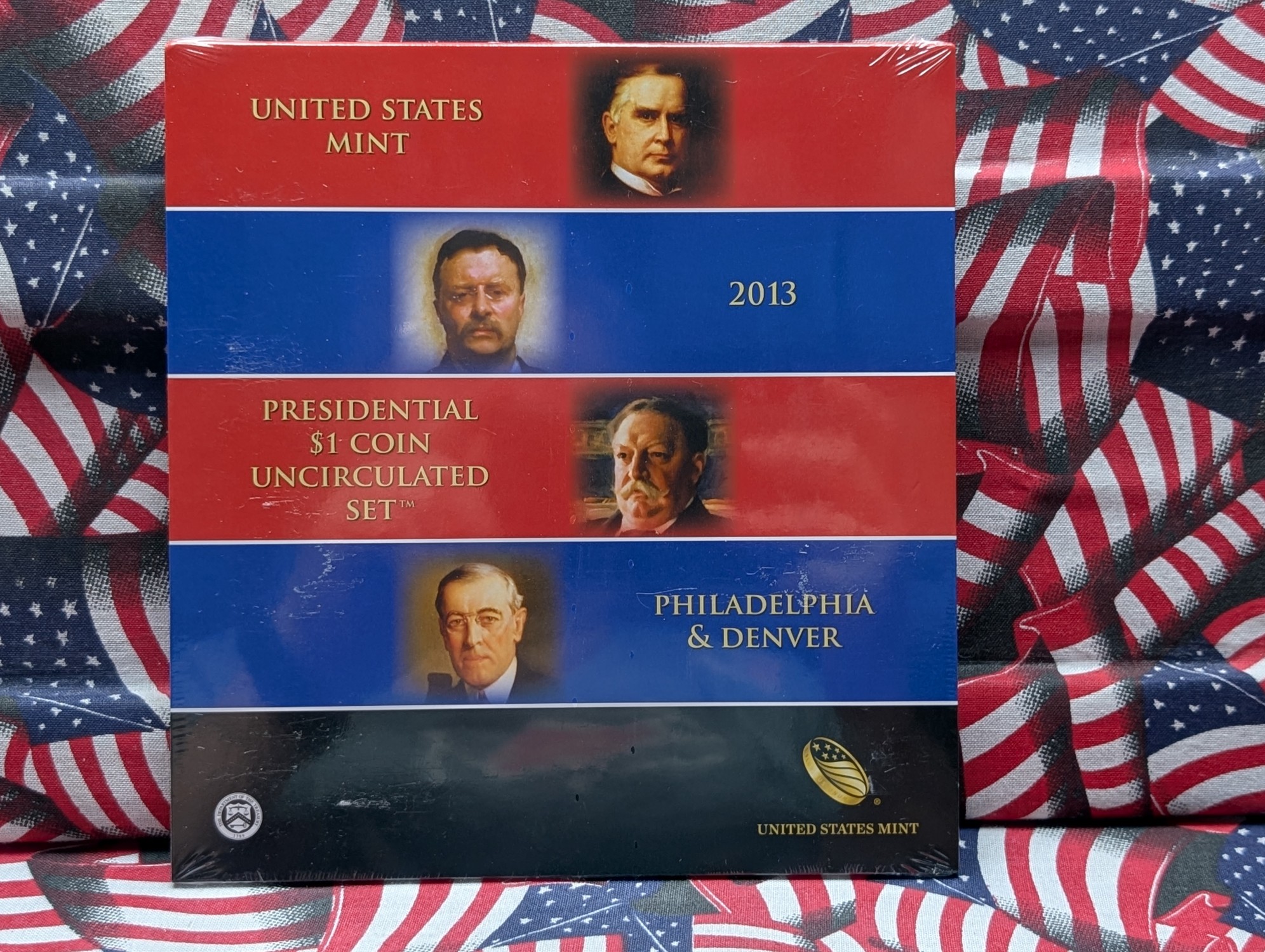 2013 P&D U.S. Mint Presidential $1 Coin UNC Set in Sealed OGP w/ COA