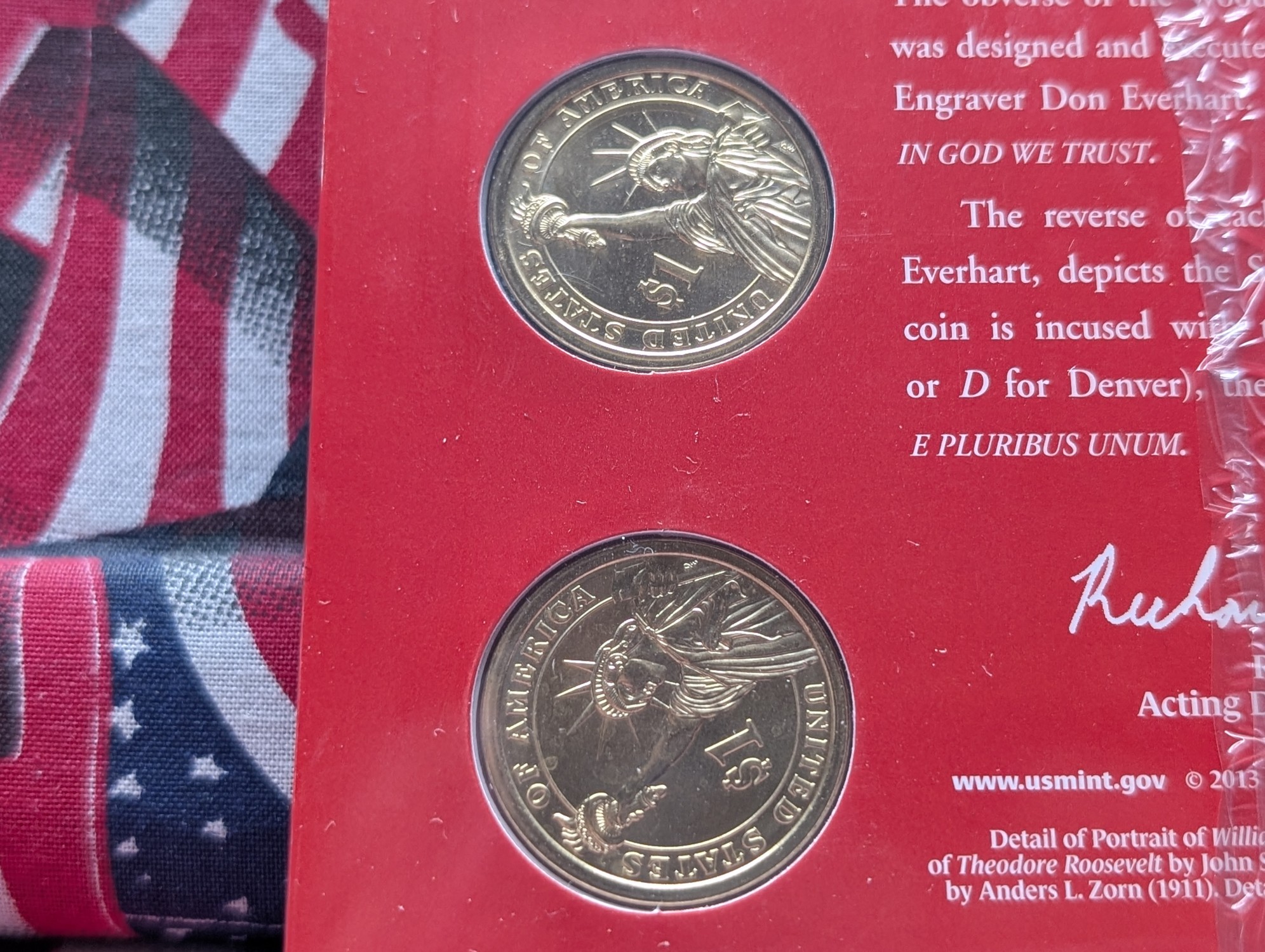 2013 P&D U.S. Mint Presidential $1 Coin UNC Set in Sealed OGP w/ COA