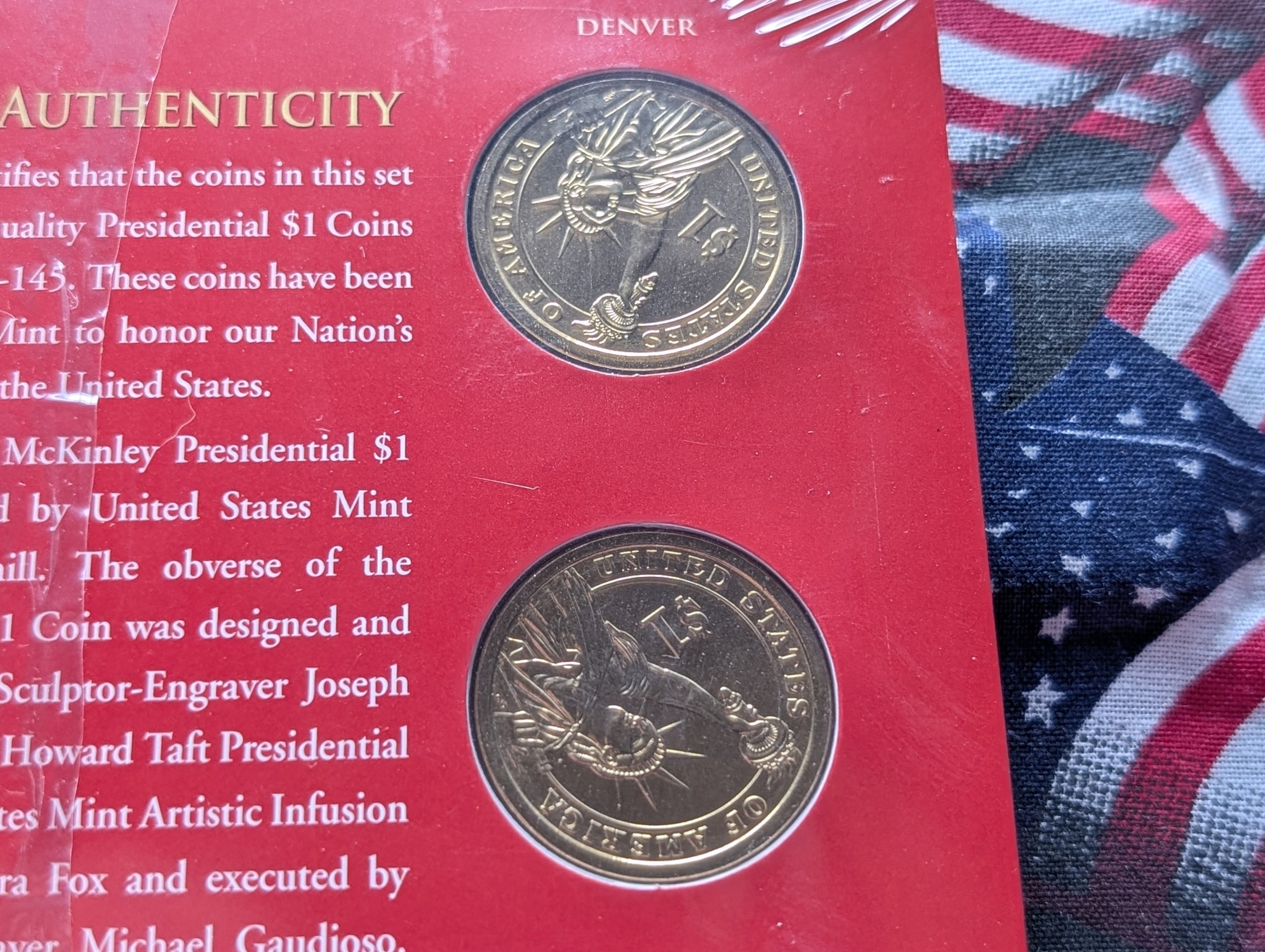 2013 P&D U.S. Mint Presidential $1 Coin UNC Set in Sealed OGP w/ COA