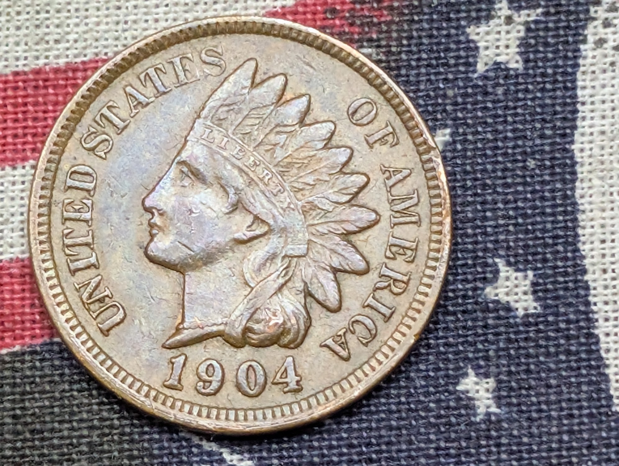 1904 Indian Head Cent - AU+
