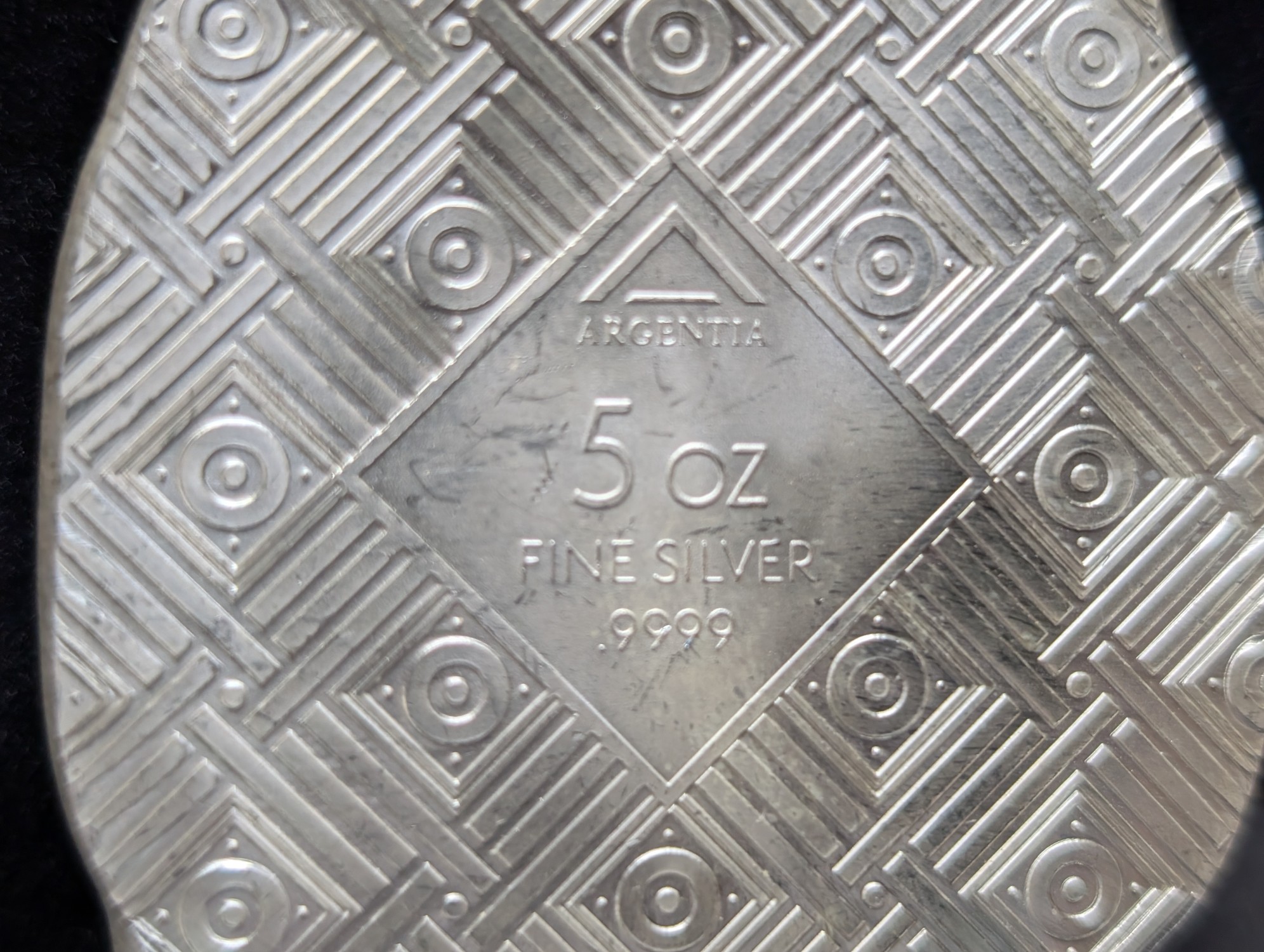 5 Oz. .9999 FINE SILVER Egyptian Pharoah Designed Bullion Piece
