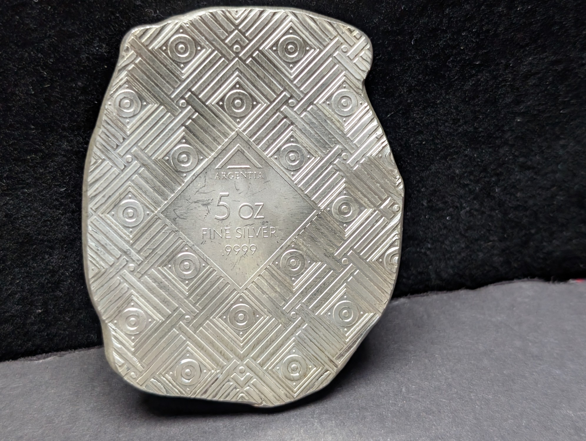 5 Oz. .9999 FINE SILVER Egyptian Pharoah Designed Bullion Piece
