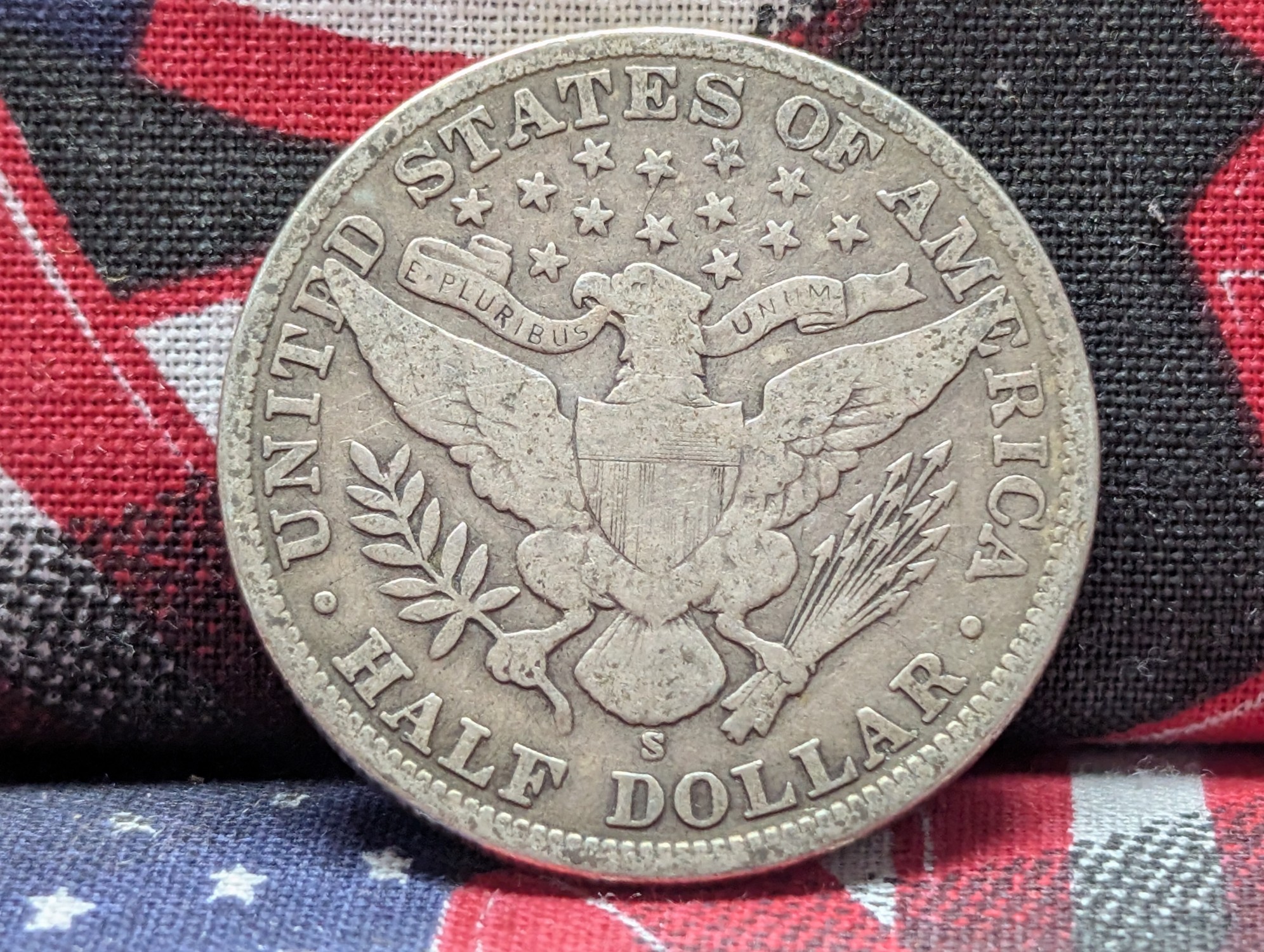 1908-S Barber 90% Silver Half Dollar - CHOICE VG