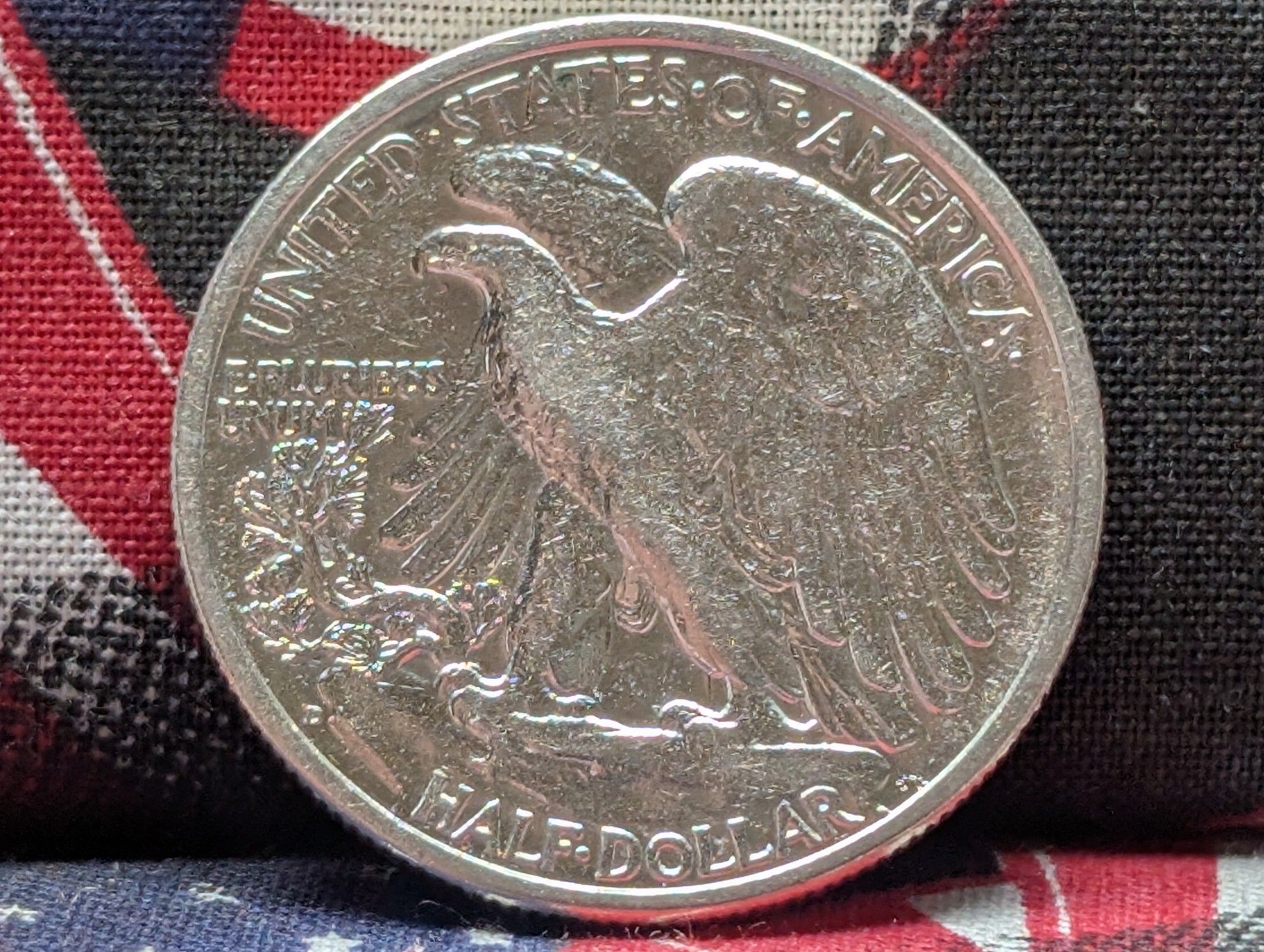 AU - 1939-D Walking Liberty 90% Silver Half Dollar