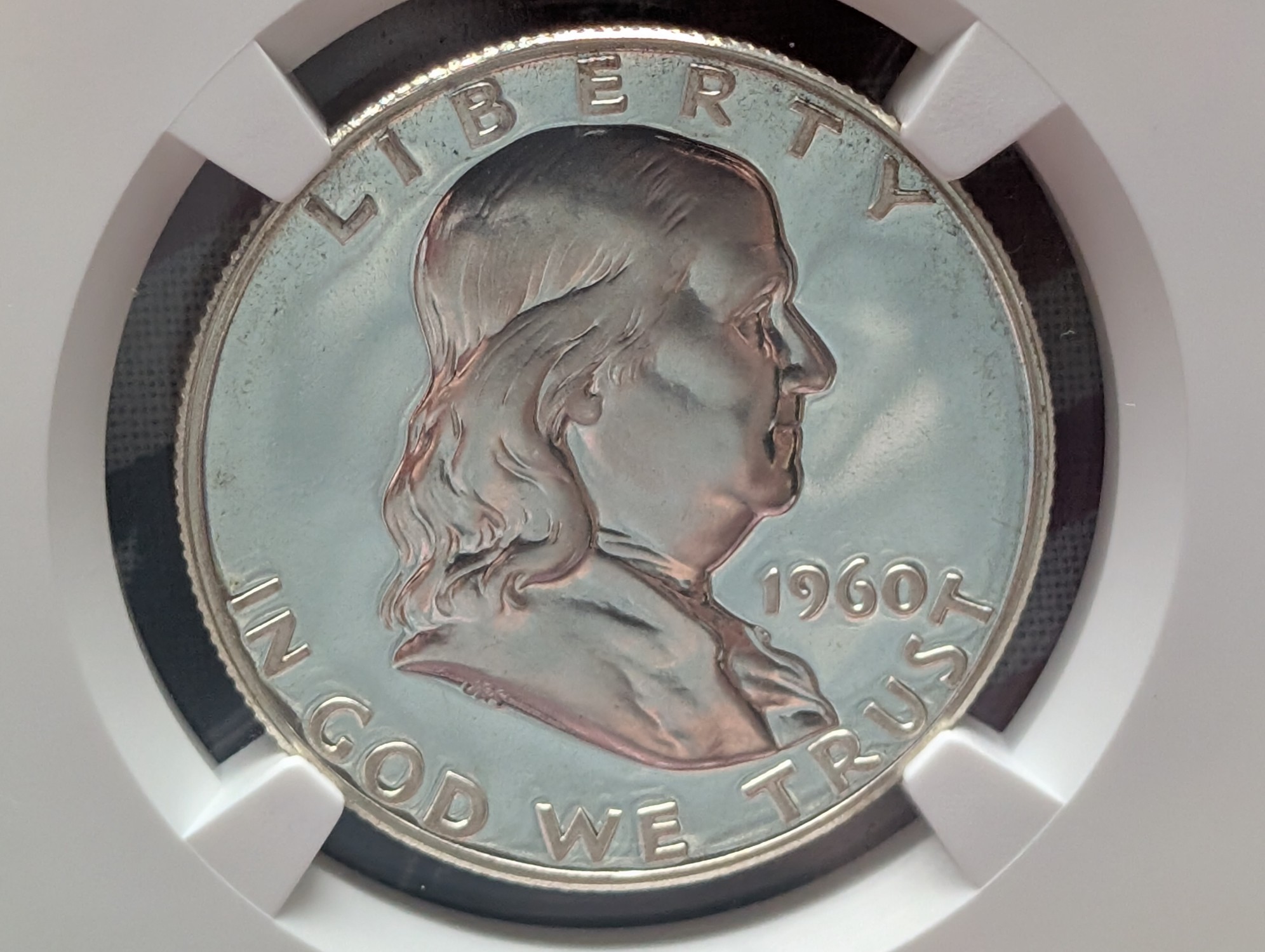 1960 PROOF Franklin 90% Silver Half Dollar - NGC PF66 CAMEO