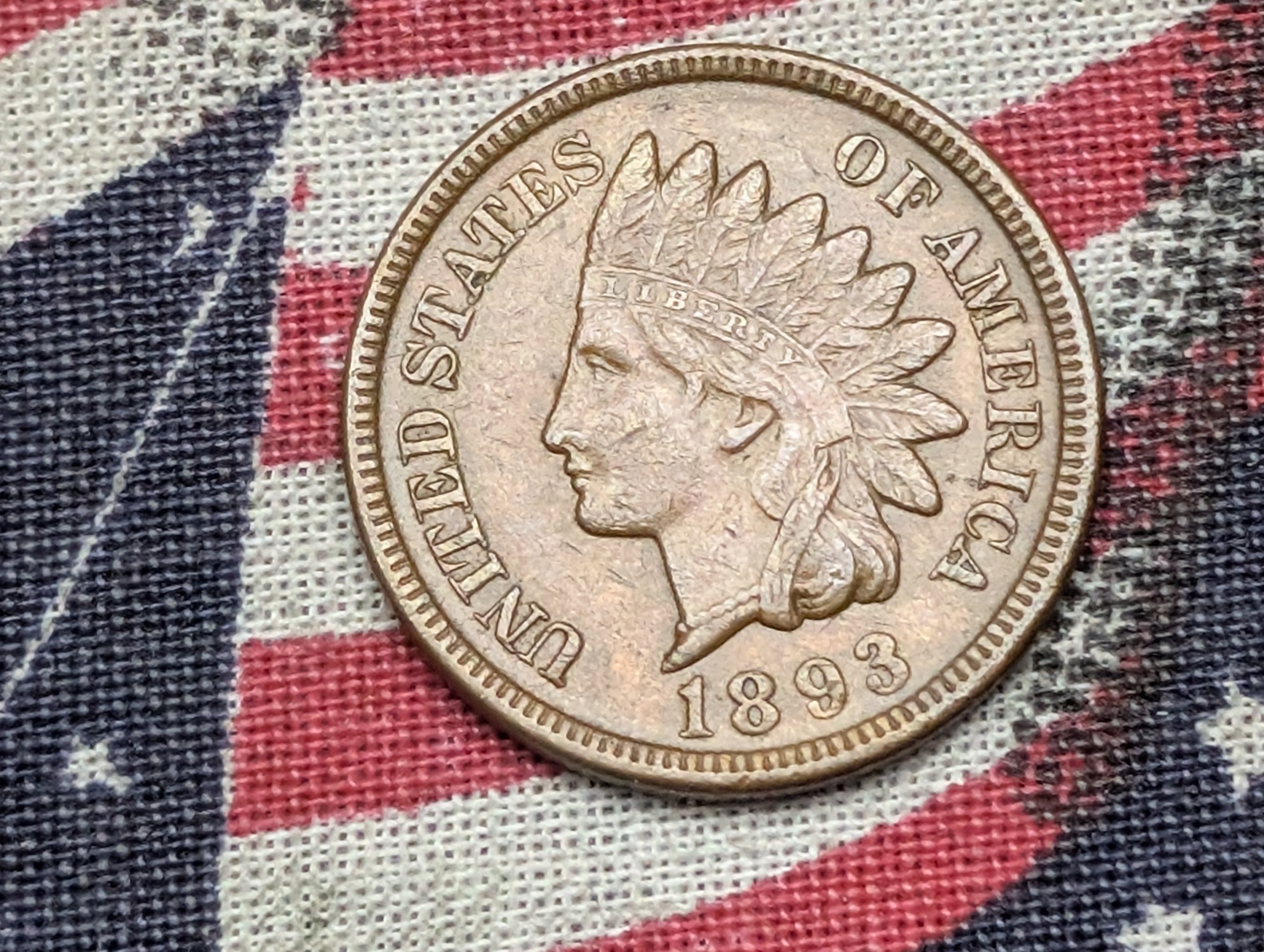1893 Indian Head Cent - XF/AU