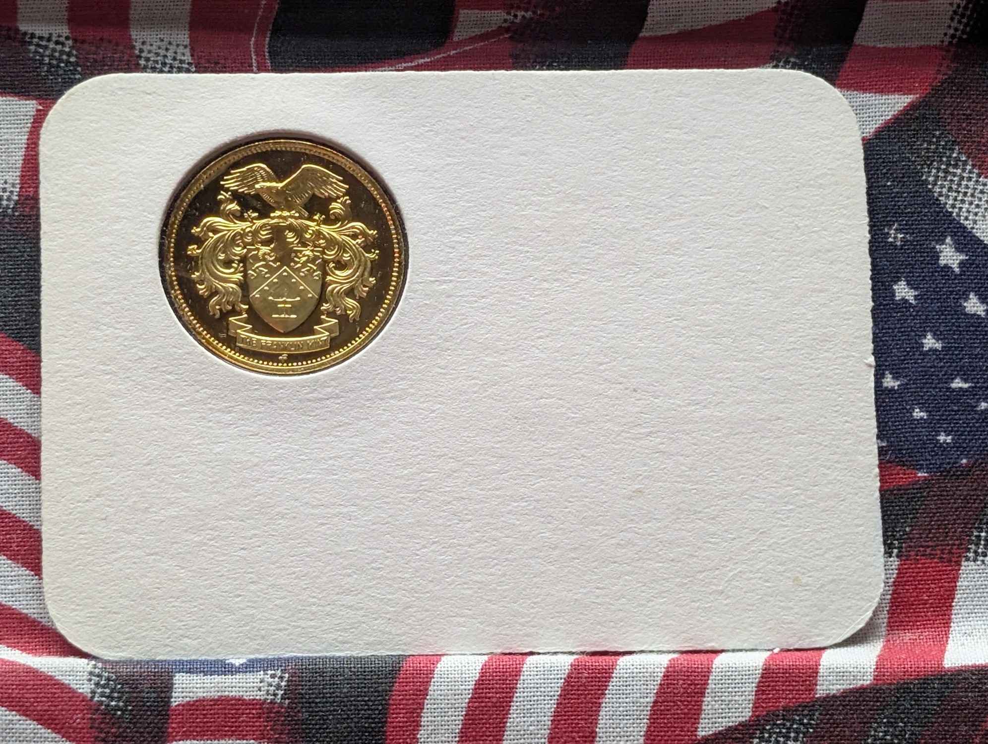 1970 Dated Franklin Mint Sterling Silver & Gold Plated Charter Member Medal