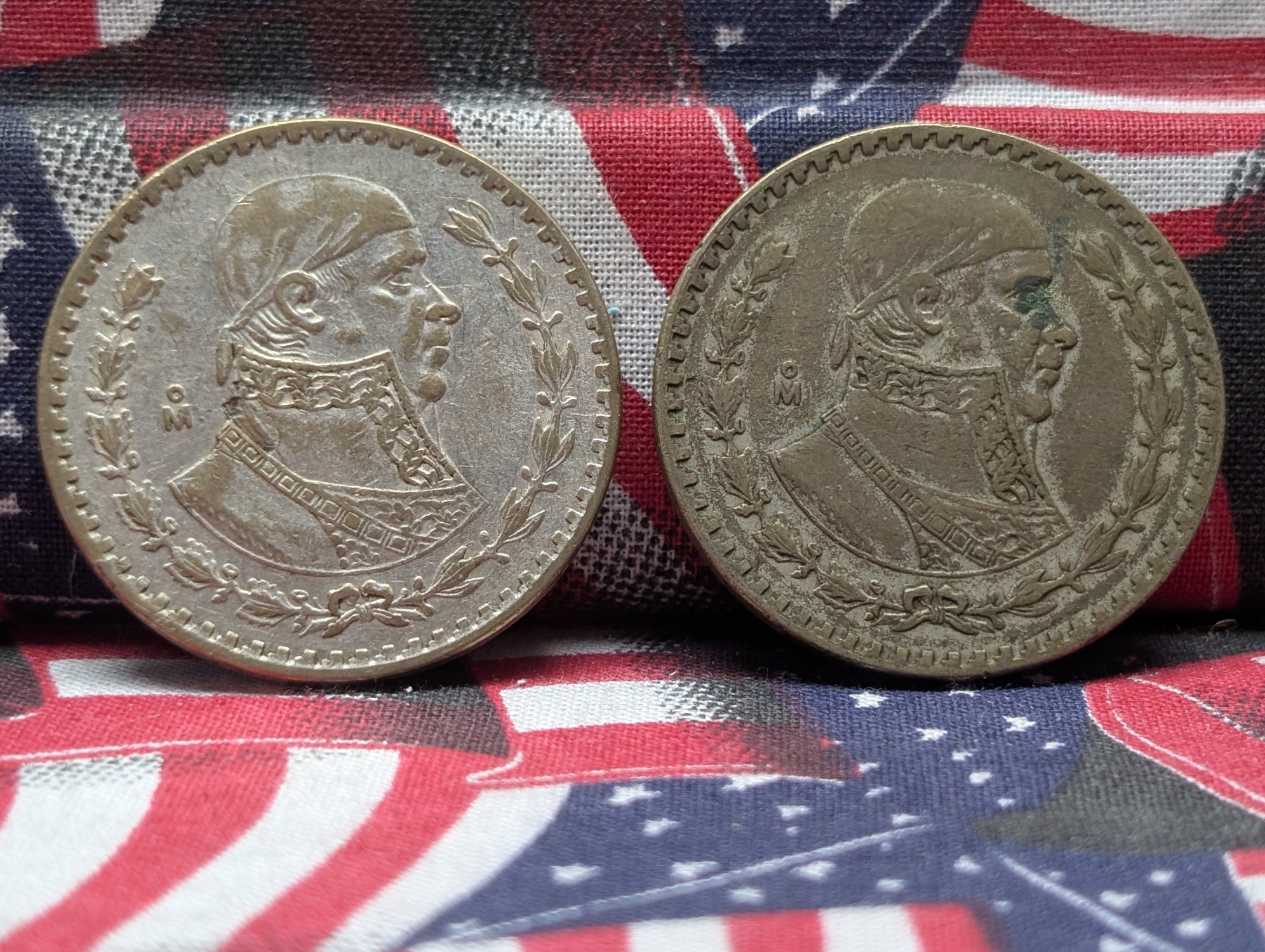 1962 & 1958 Mexico 10% Silver Pesos - 16 Grams Each