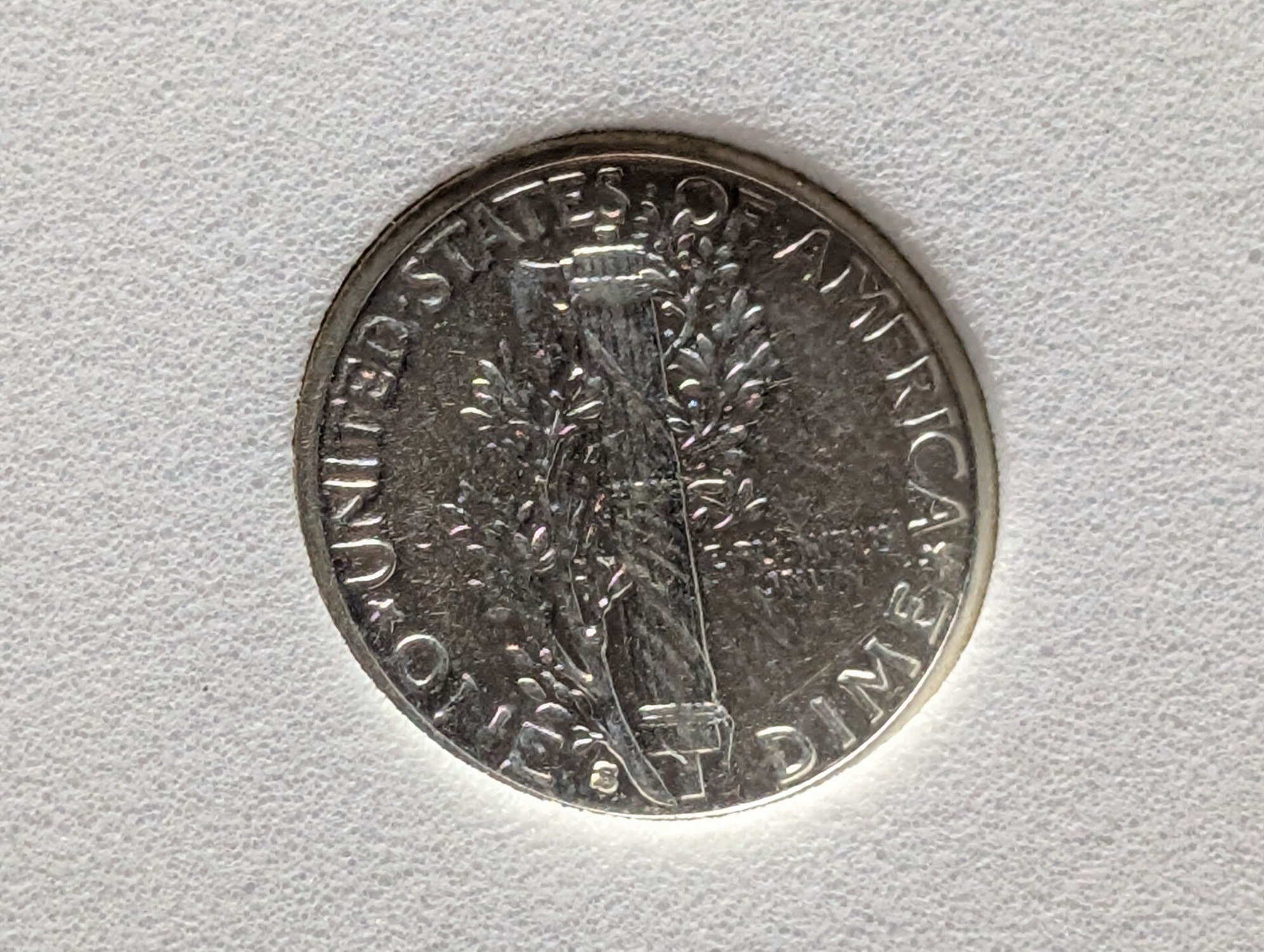 1930-S Mercury 90% Silver Dime - NCG Cert. AU58 (NOT NGC)