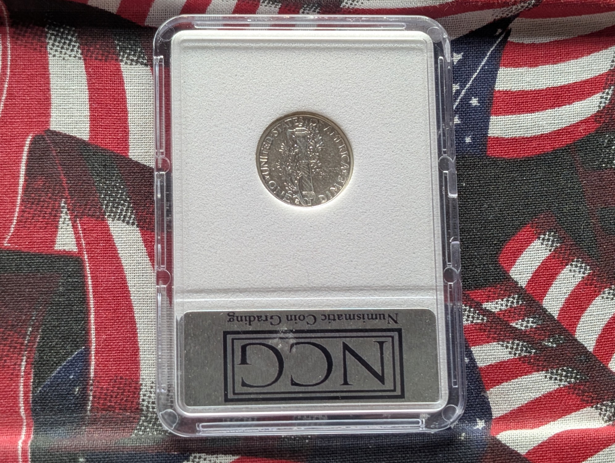 1930-S Mercury 90% Silver Dime - NCG Cert. AU58 (NOT NGC)