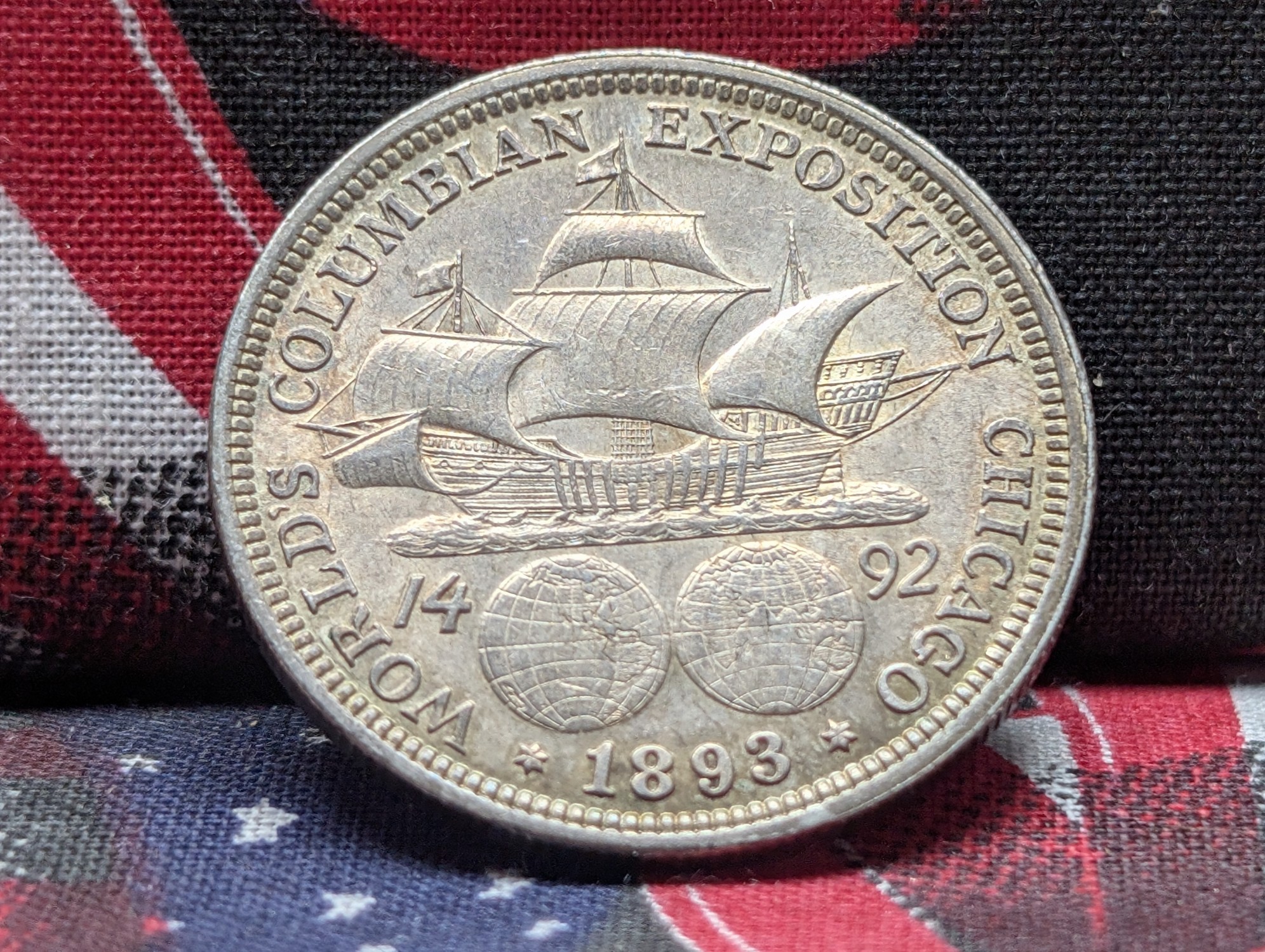 1893 Columbian Exposition Commemorative 90% Silver Half Dollar
