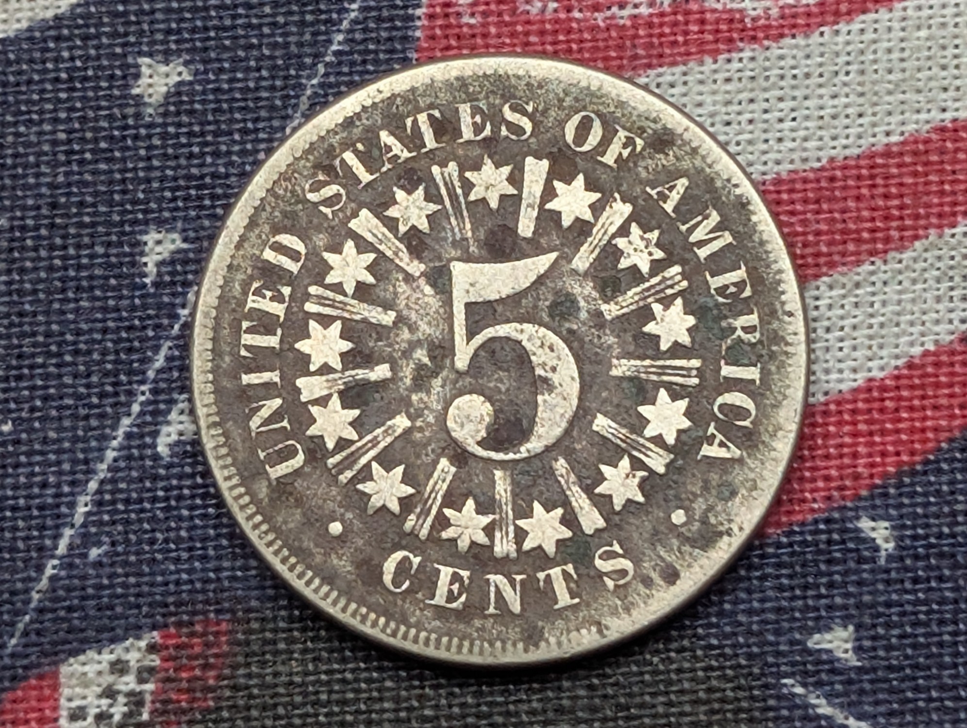 FINE - 1866 Shield Nickel