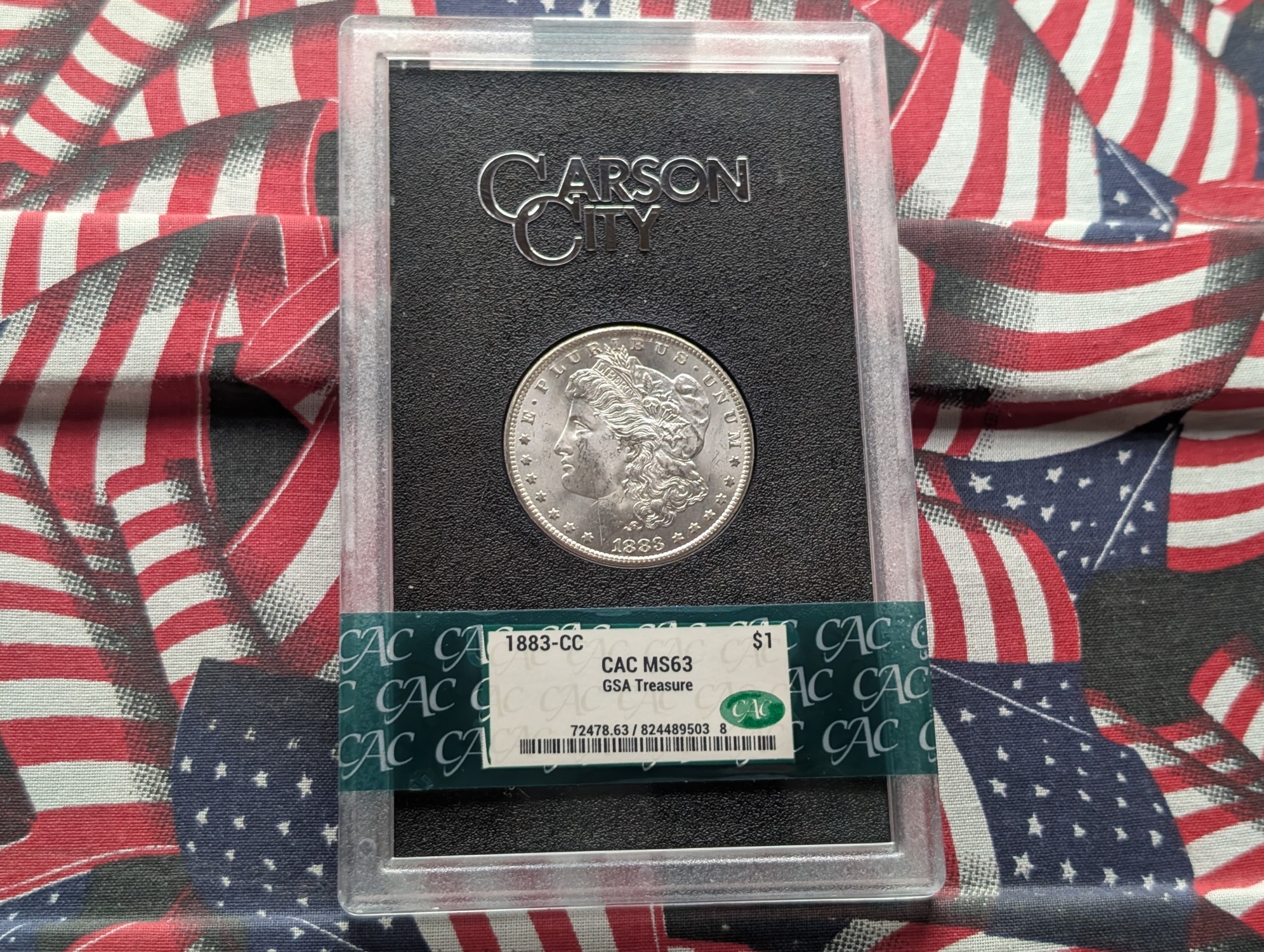 1883-CC Morgan 90% Silver Dollar - CAC Cert. MS63 - GSA Treasure