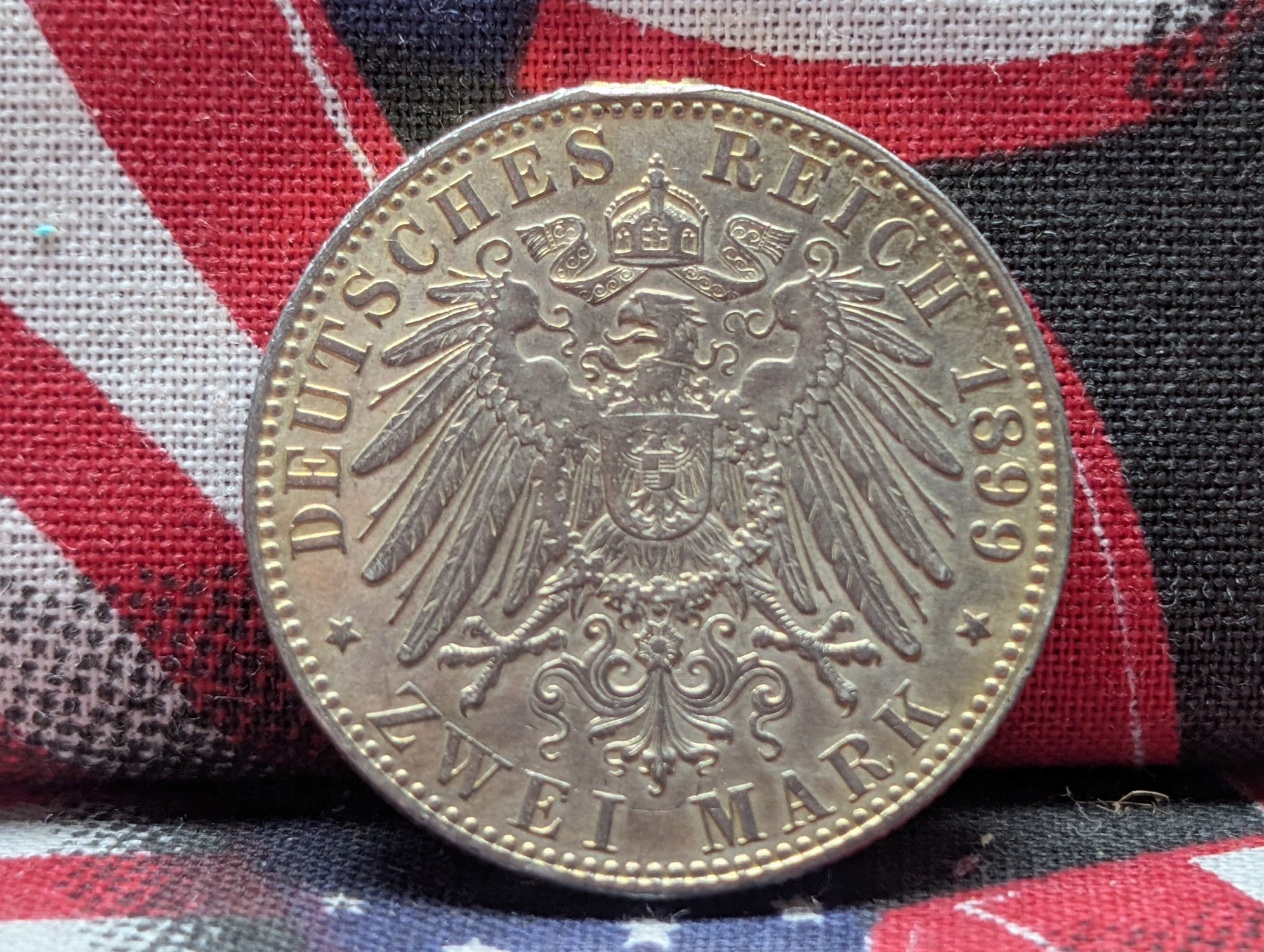 1899-A Germany 2 90% Silver Marks - 11.11 Grams