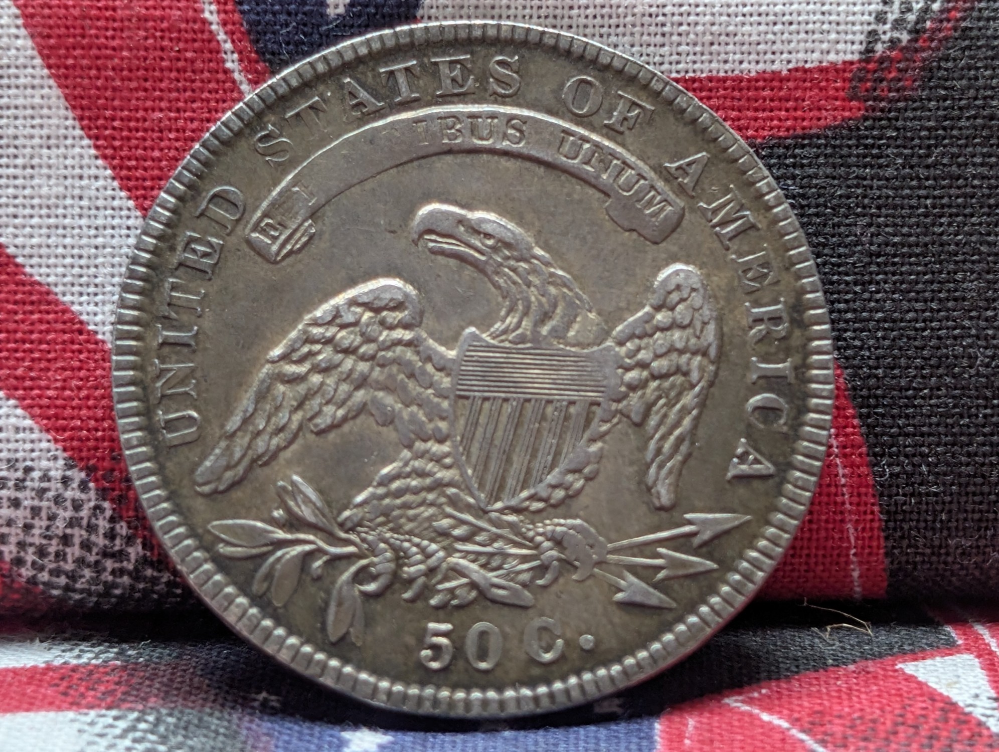 XF+ - 1834 Capped Bust Silver Half Dollar