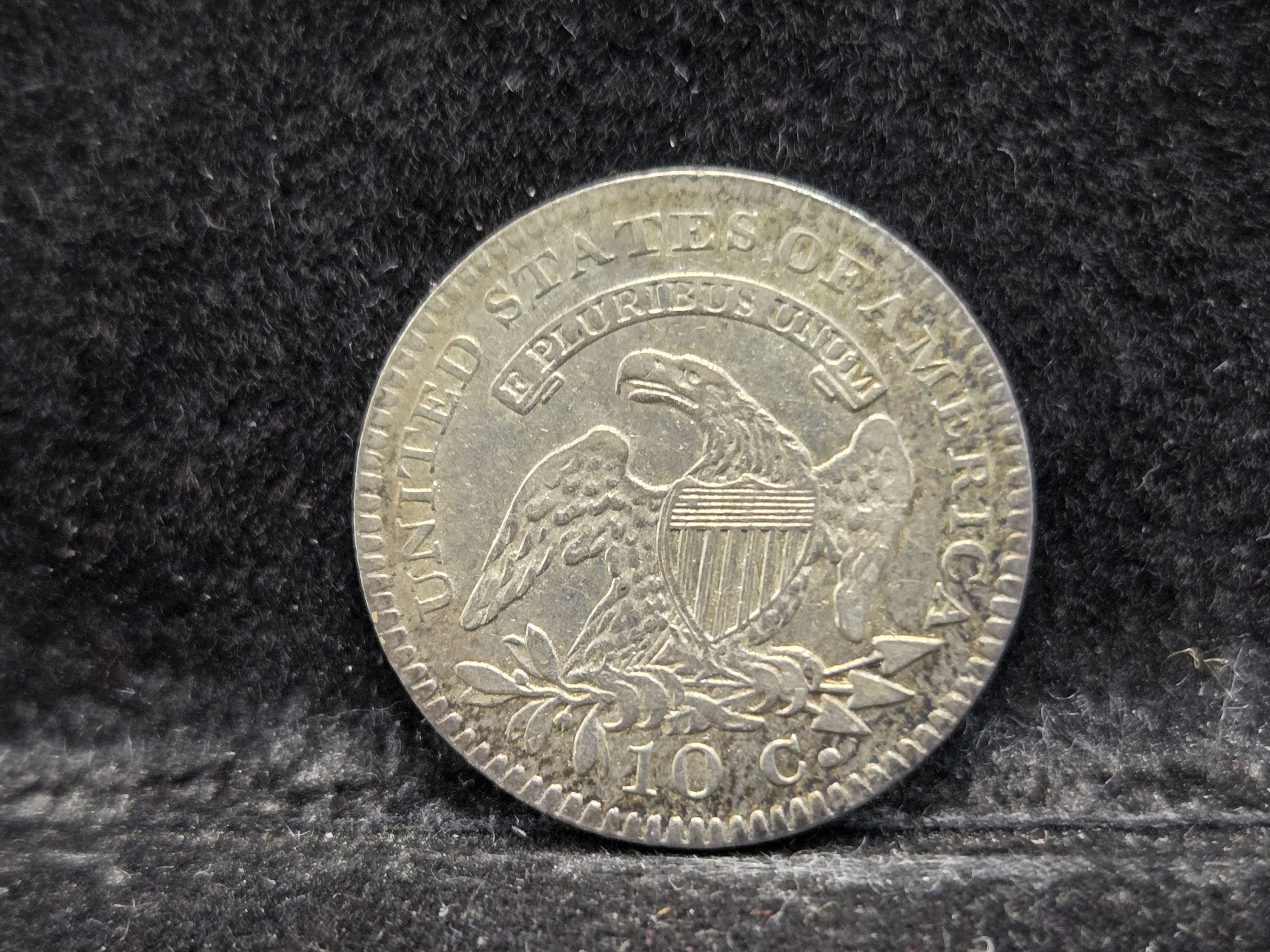 XF - 1820 Large Size Capped Bust Silver Dime w/ Large-0
