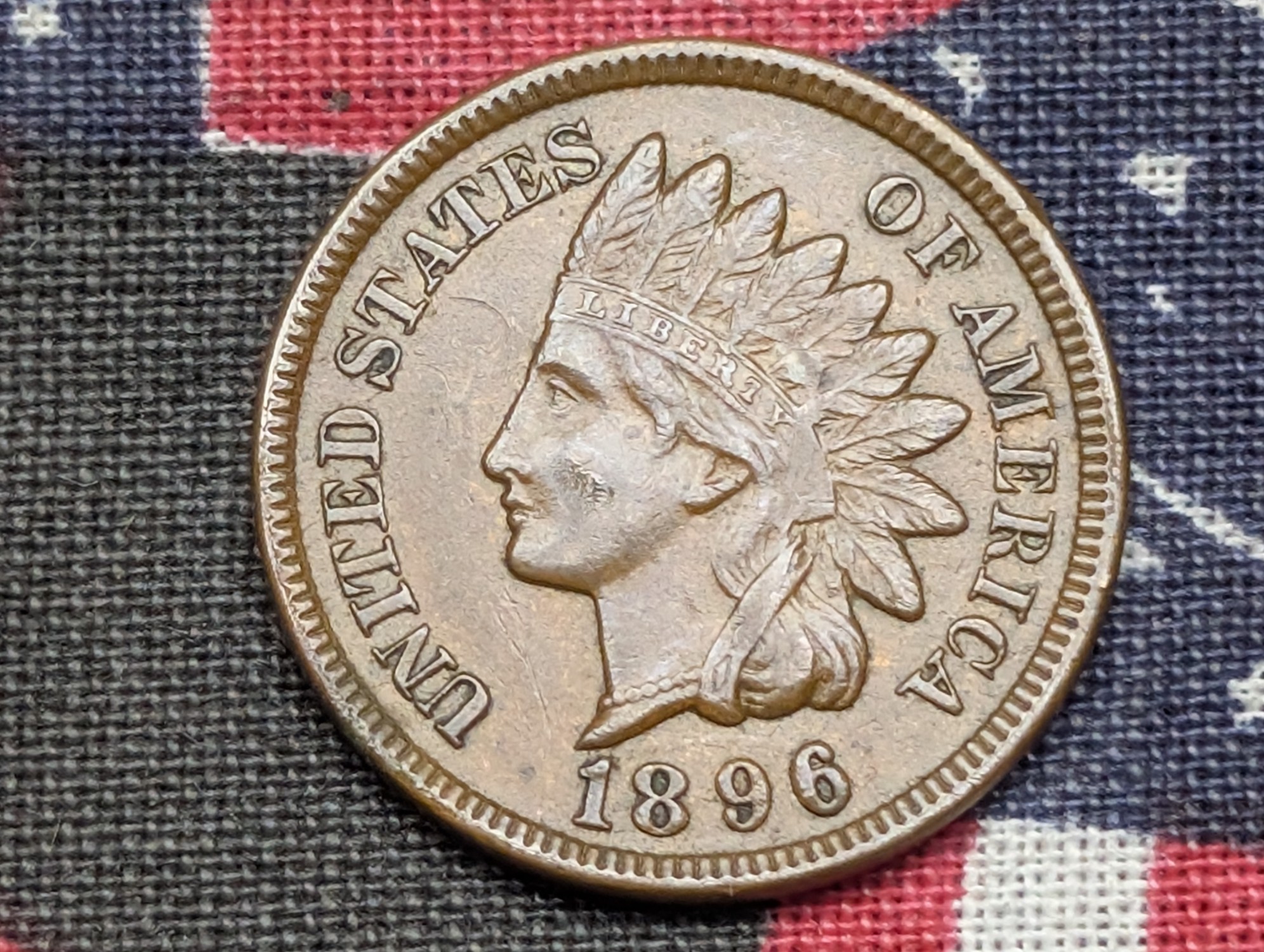 1896 Indian Head Cent - XF/AU