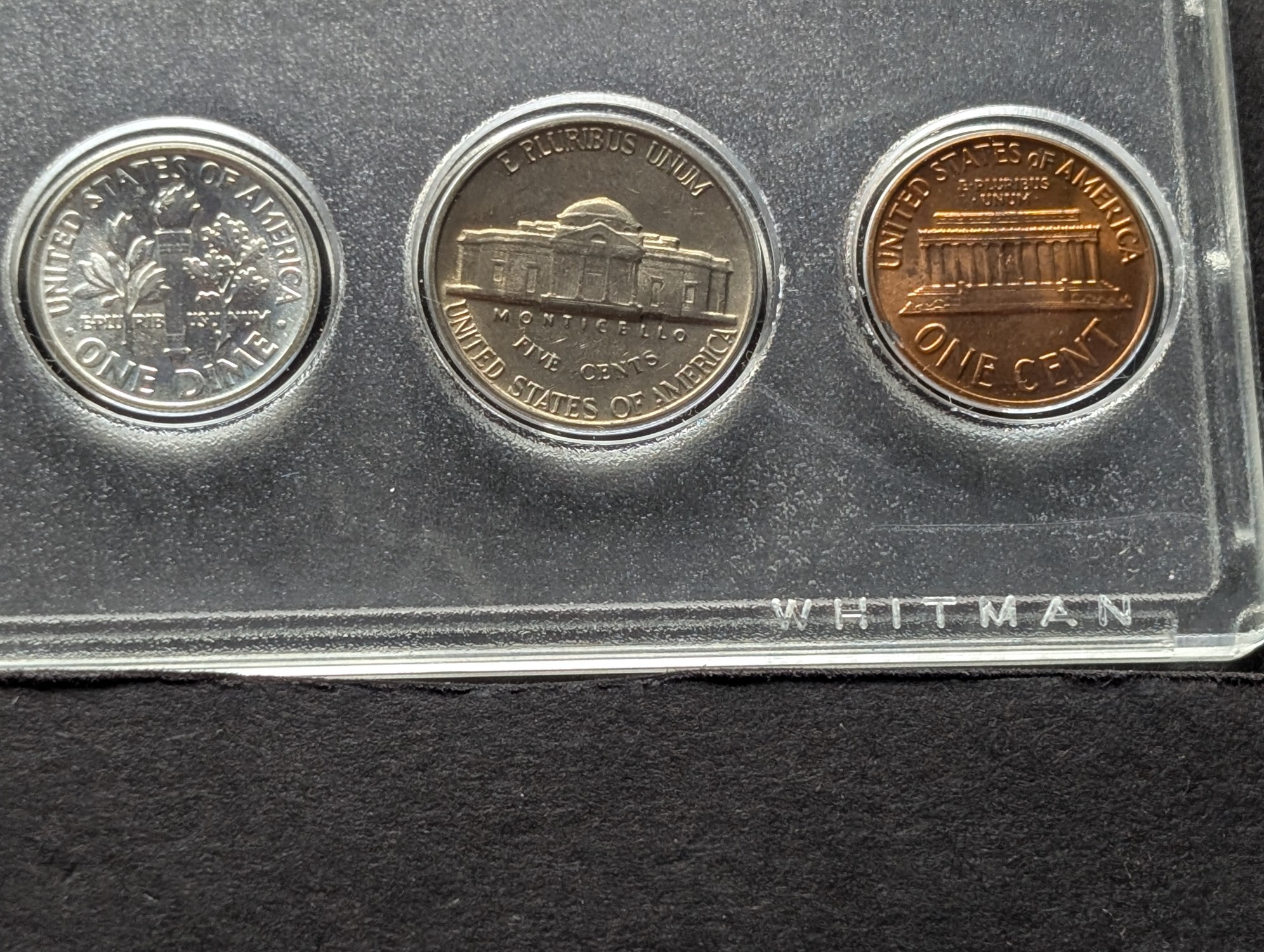 1964 Year U.S. Coin Set in Whitman Case - Includes (3) 90% Silver Coins