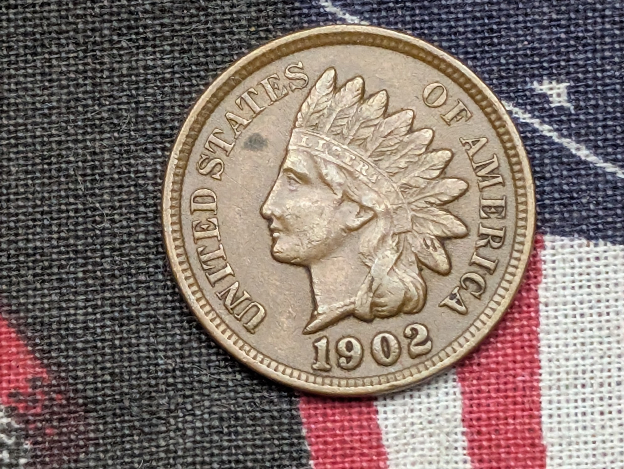 1902 Indian Head Cent - XF/AU