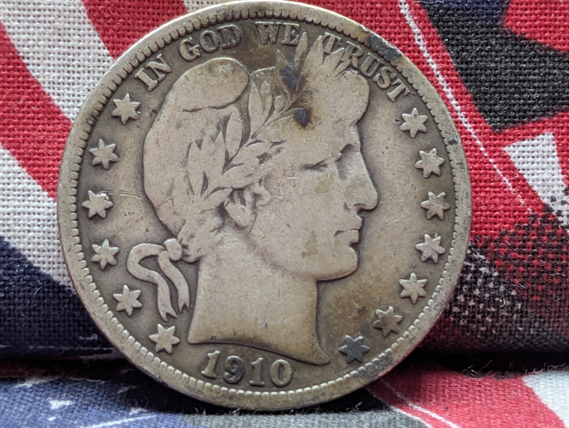 VG - 1910 Barber 90% Silver Half Dollar