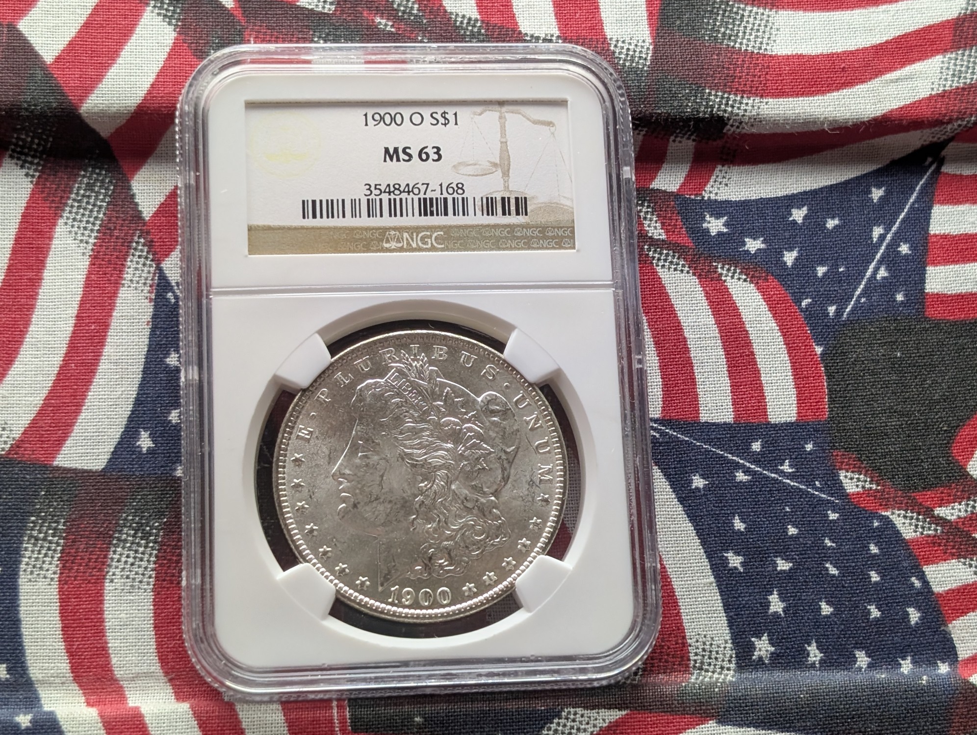 1900-O Morgan 90% Silver Dollar - NGC MS63