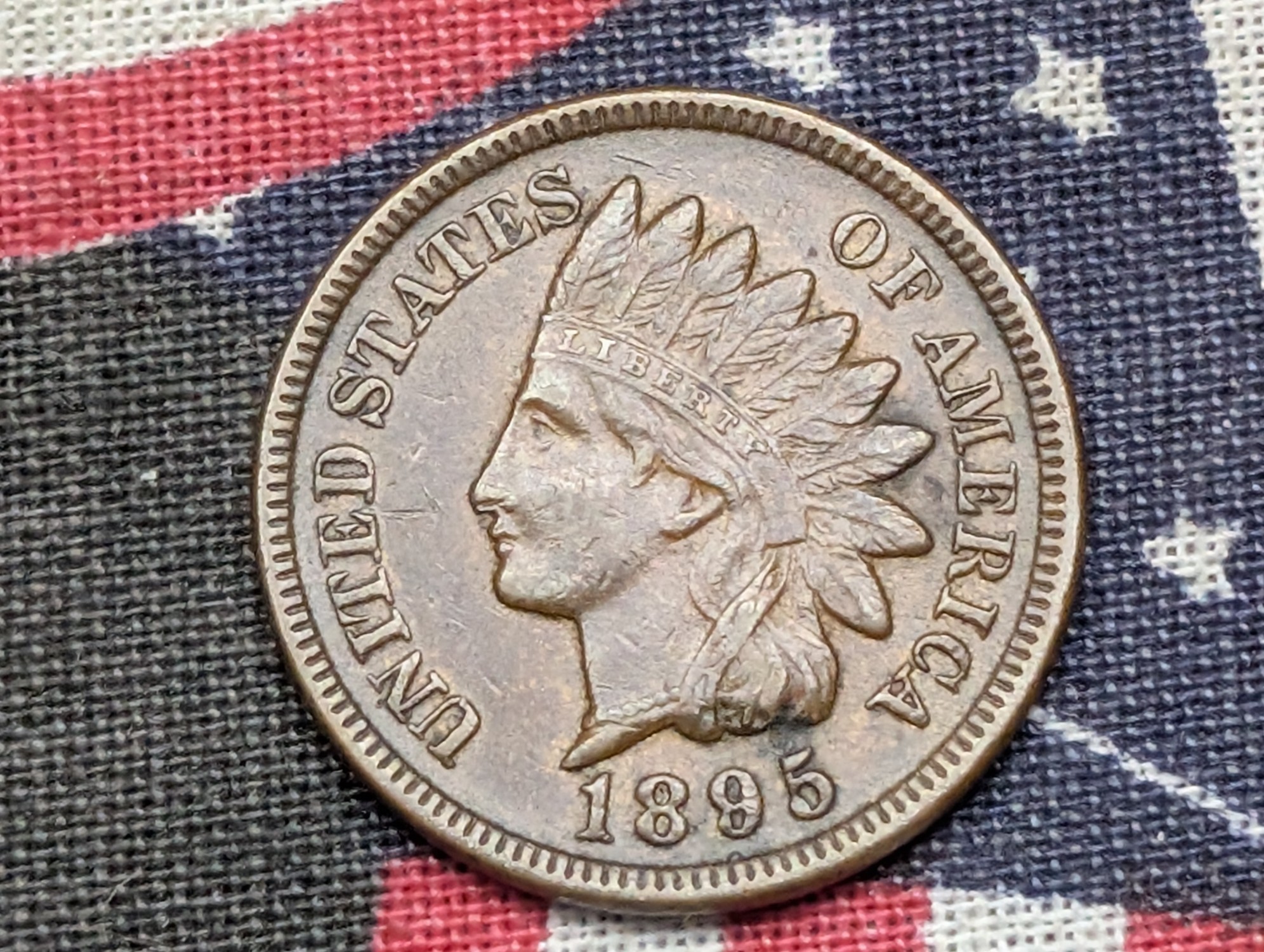 1895 Indian Head Cent - XF/AU