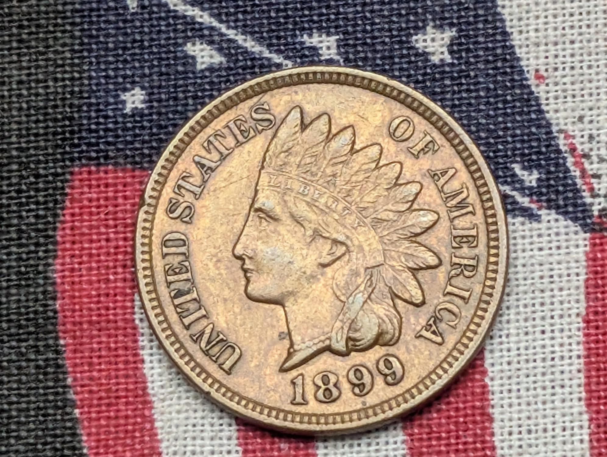 1899 Indian Head Cent - AU+