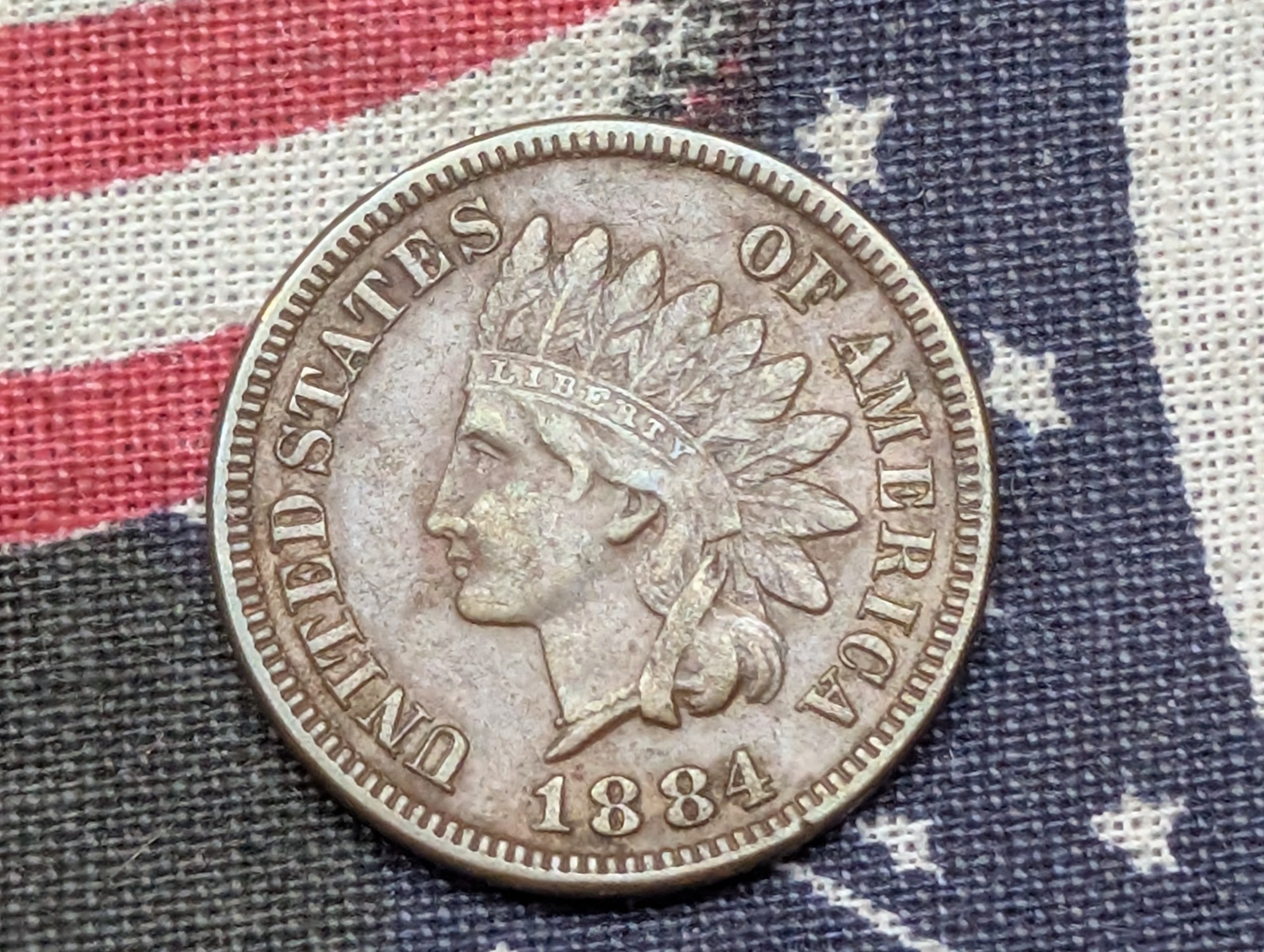 XF - 1884 Indian Head Cent