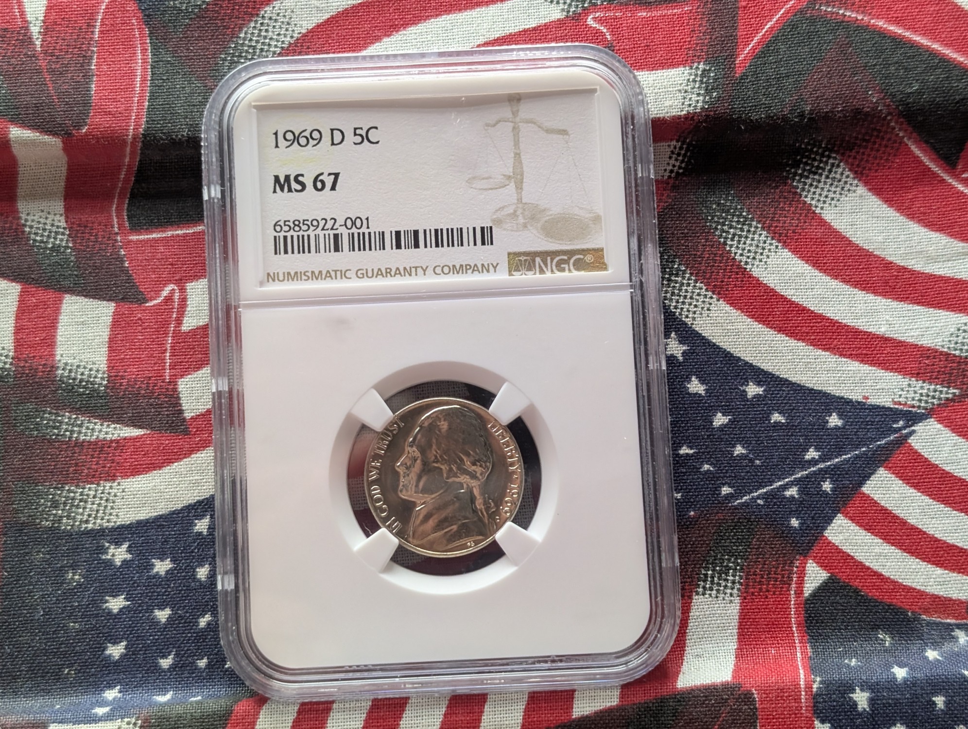 1969-D Jefferson Nickel - NGC MS67
