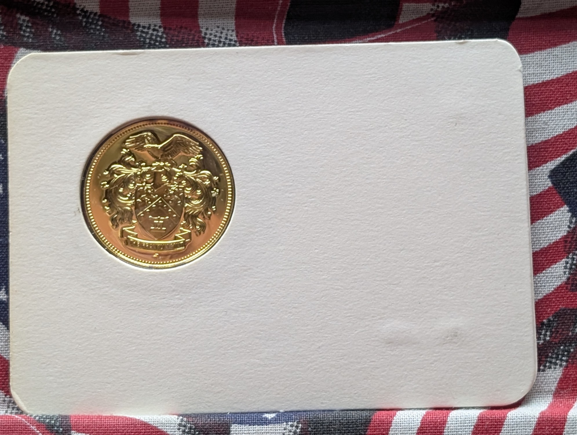 1979 Dated Franklin Mint Sterling Silver & Gold Plated Charter Member Medal