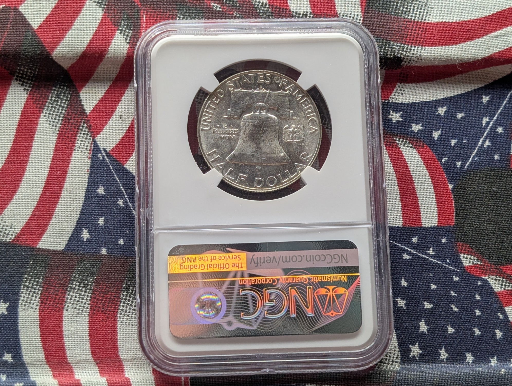 1953-D Franklin 90% Silver Half Dollar - NGC MS64 FBL