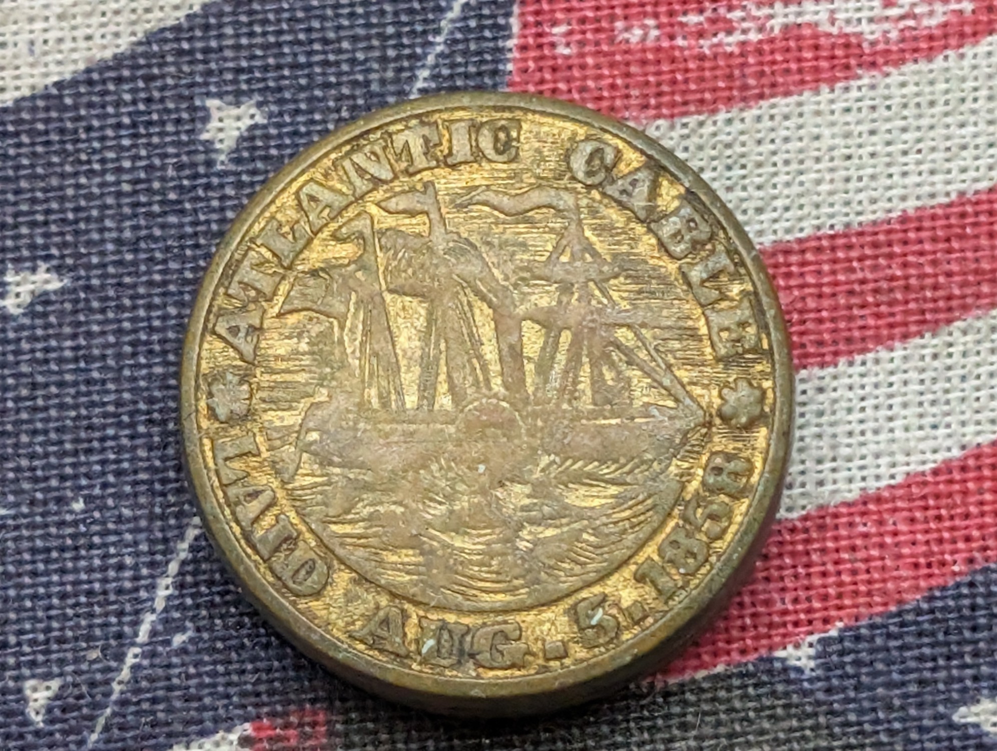 Genuine Section of the Transatlantic Cable laid in 1858