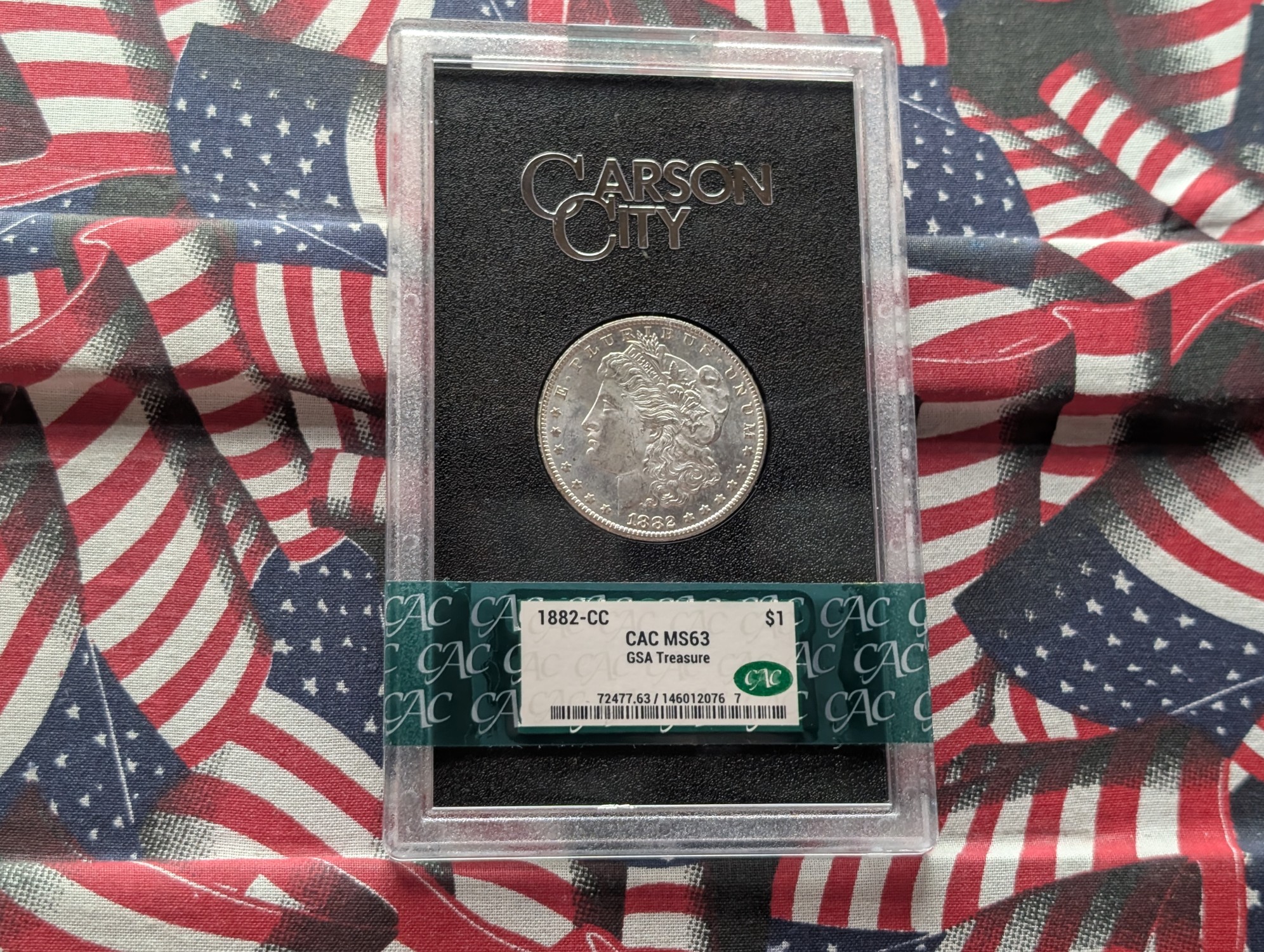 1882-CC Morgan 90% Silver Dollar - CAC Cert. MS63 - GSA Treasure