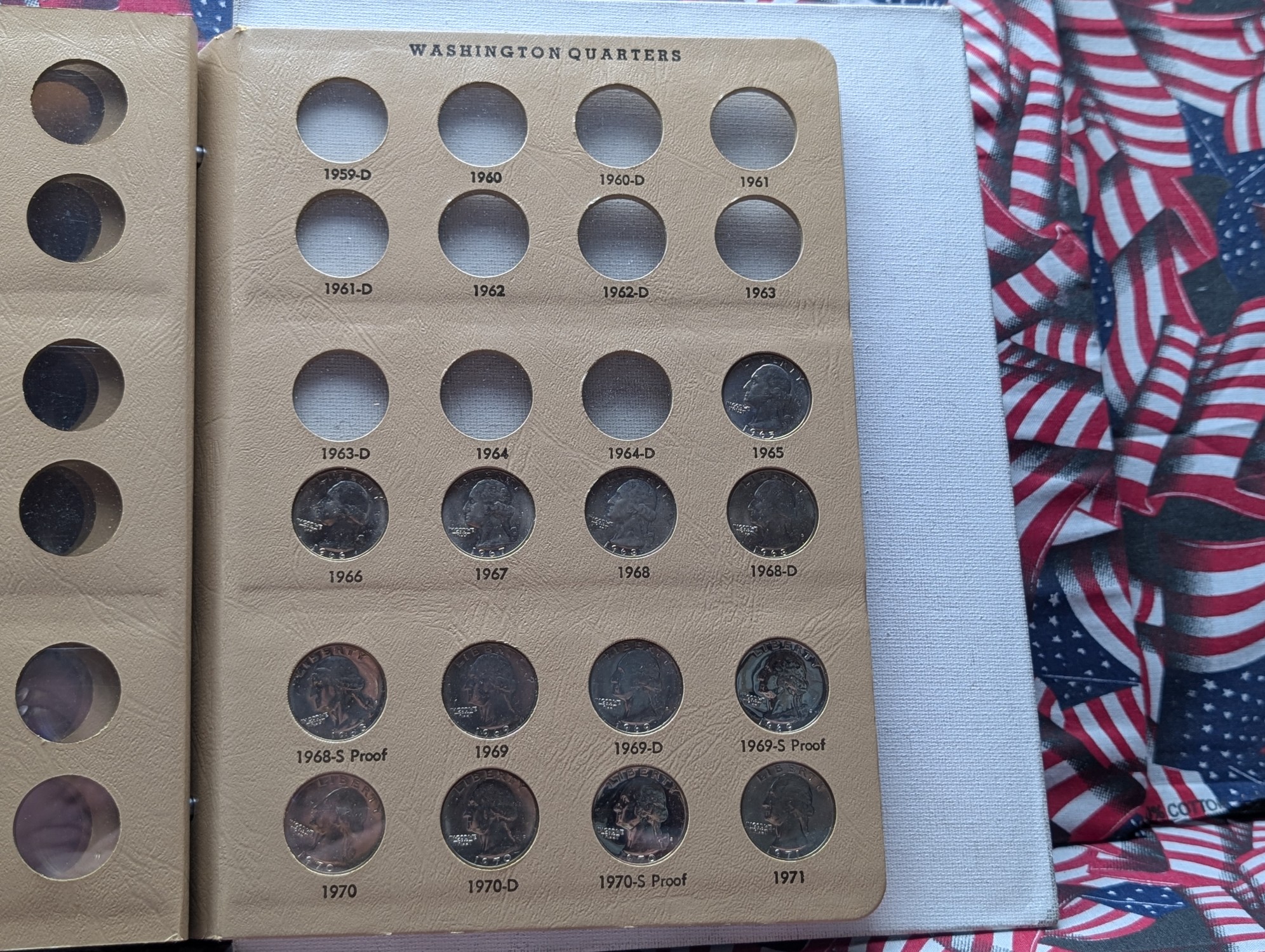 Partial 1965-1987 Washington Quarter Collection In Dansco Album - Includes (2) 40% Silver Bicentennial Quarters (61 Coins)