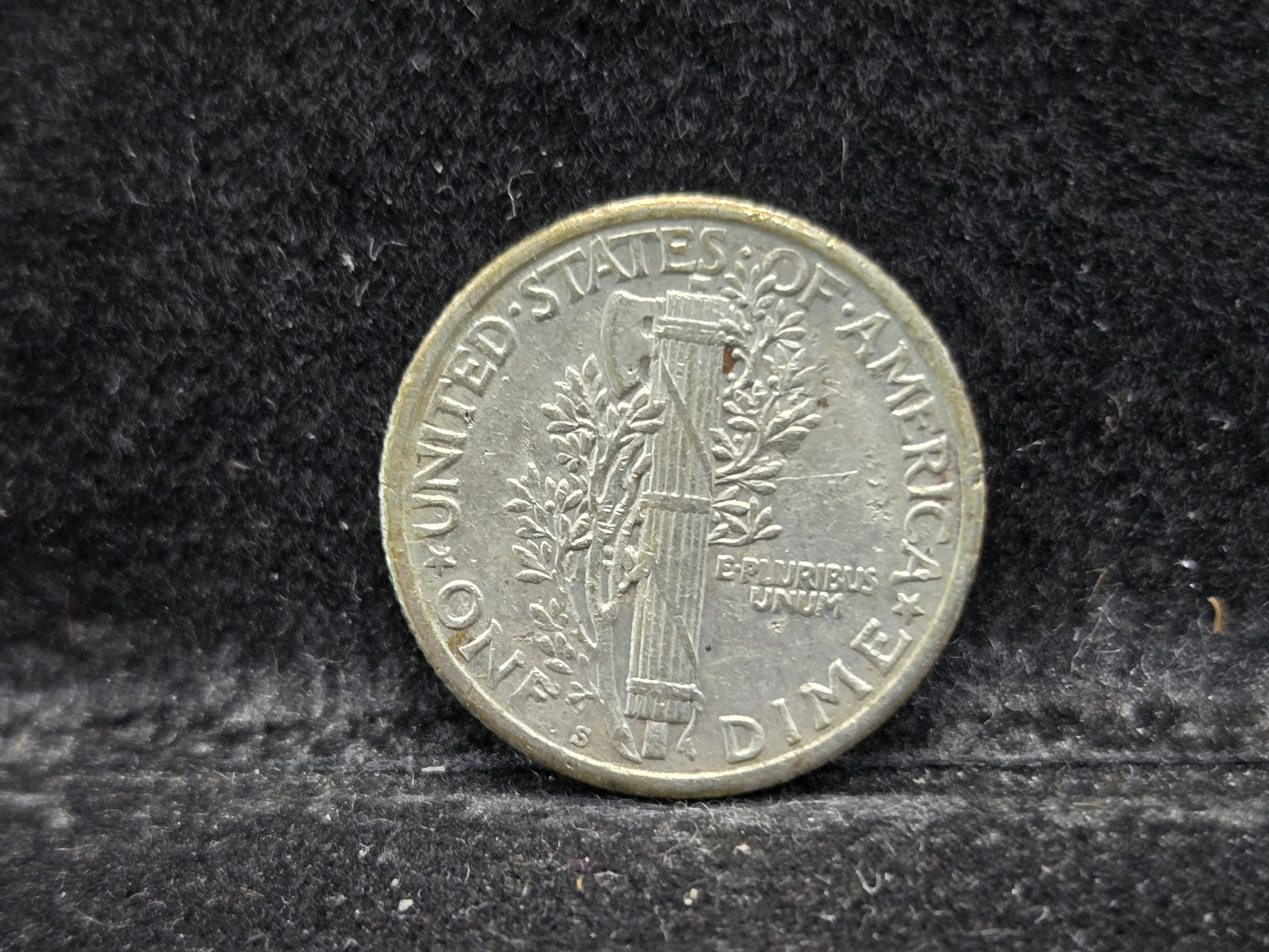 1923-S Mercury 90% Silver Dime
