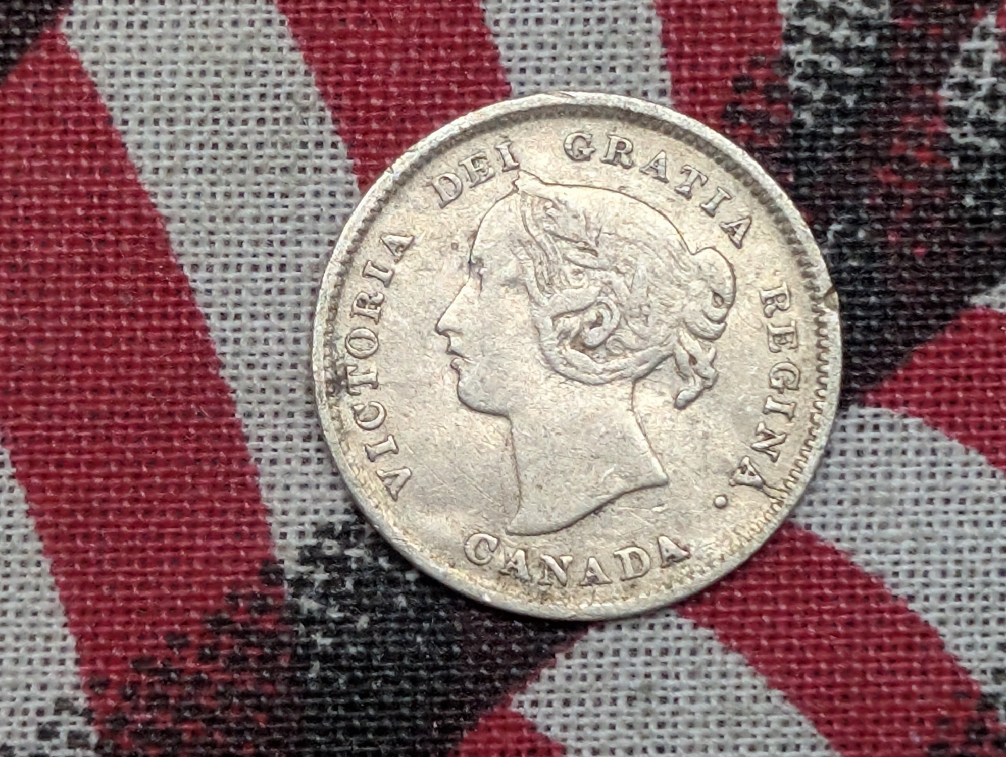 1893, 1891 & 1897 Canada 92.5% Silver 5 Cents - 1.16g each